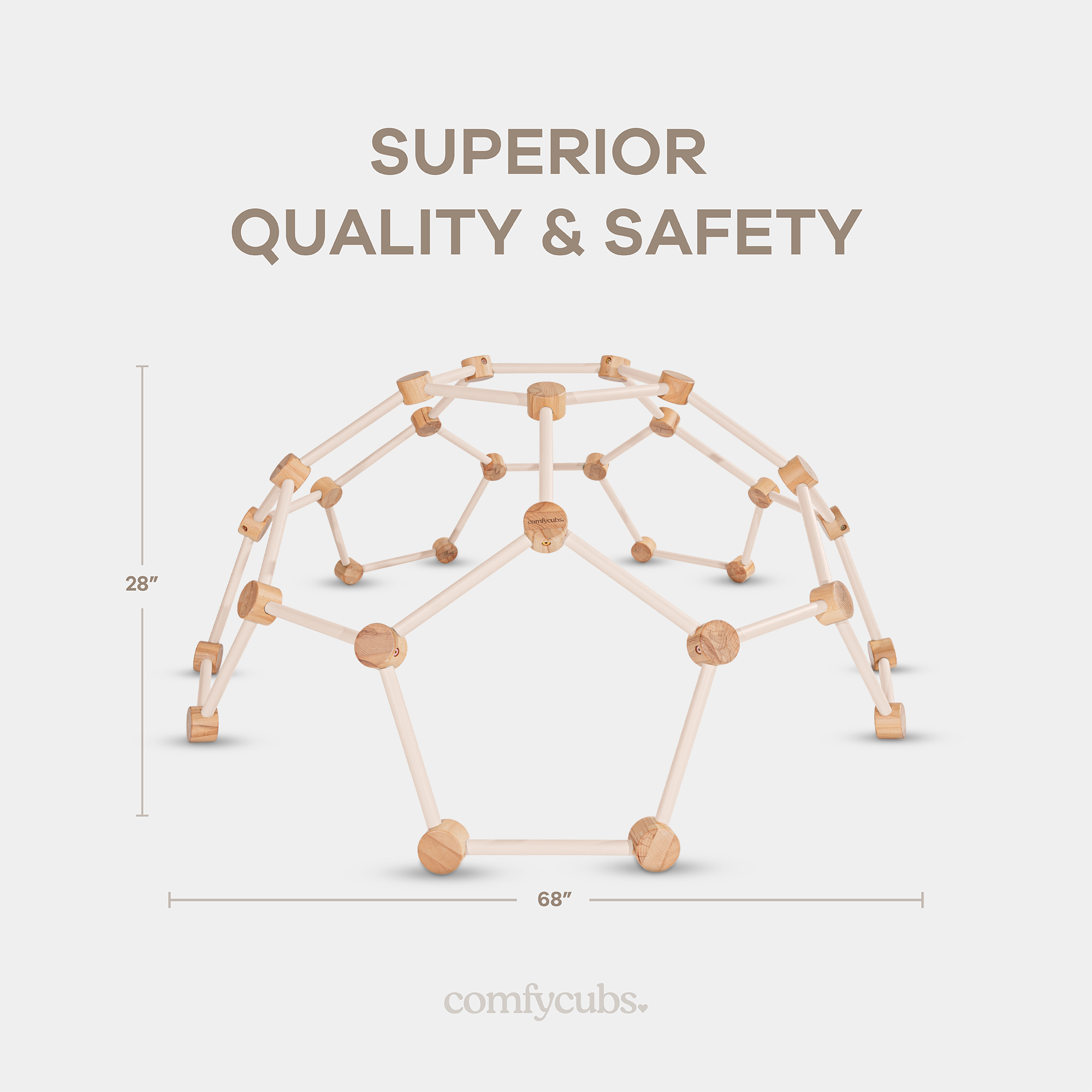 Wooden Climber for Kids in Blush