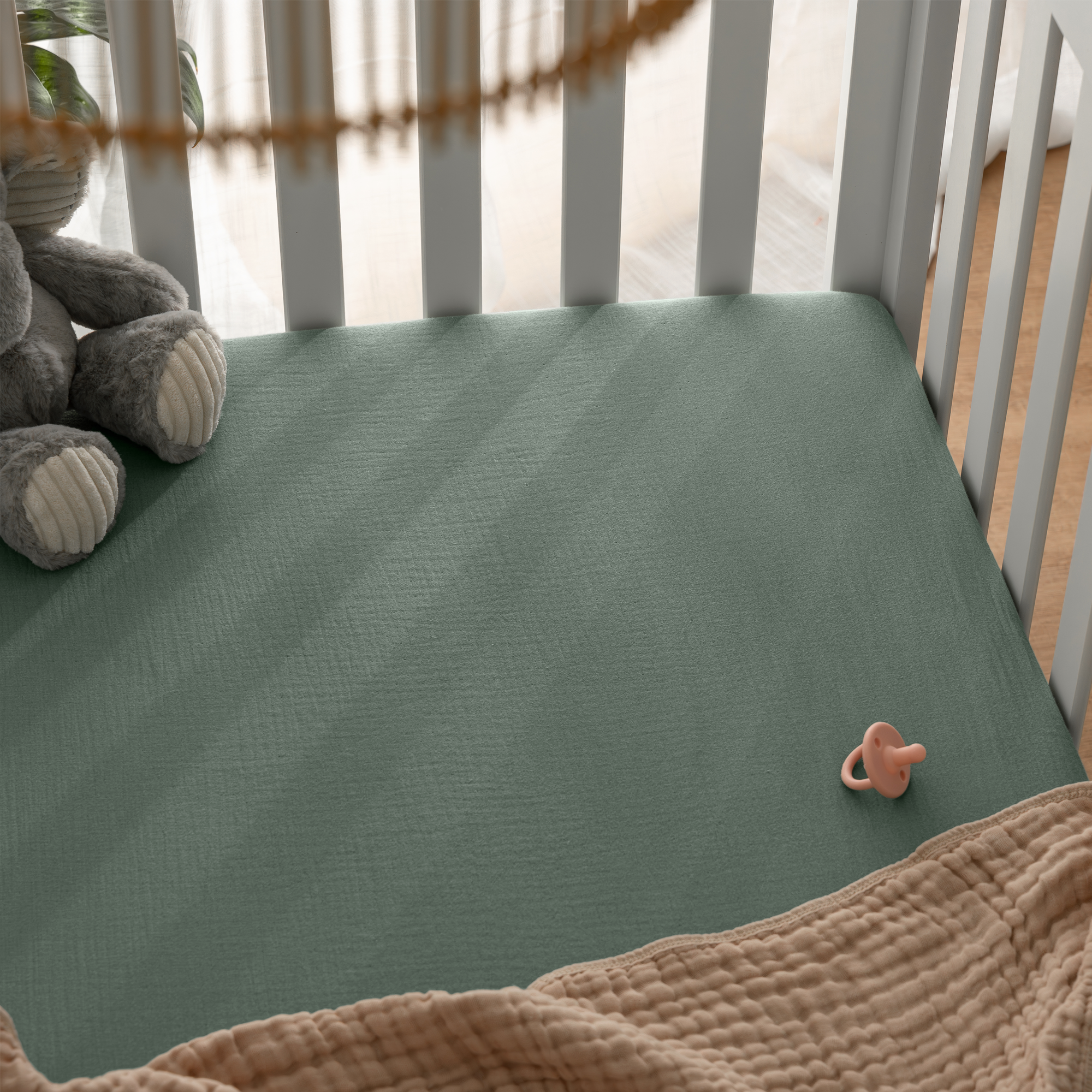 Muslin Fitted Crib Sheet by Comfy Cubs