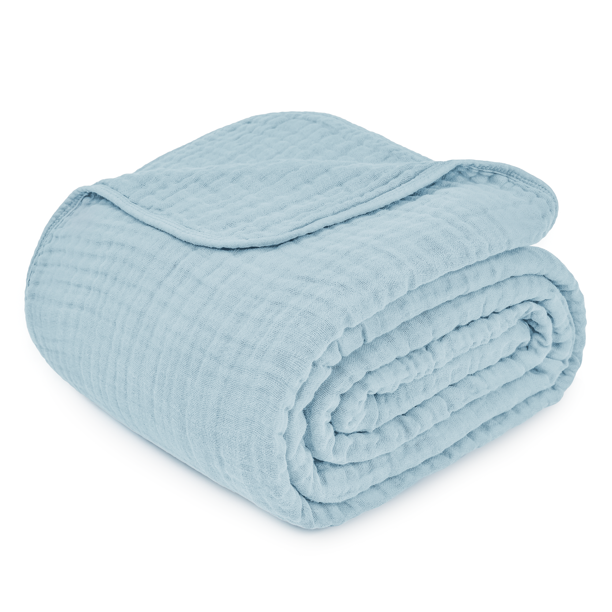 Adult Muslin Blanket in Sky Blue
