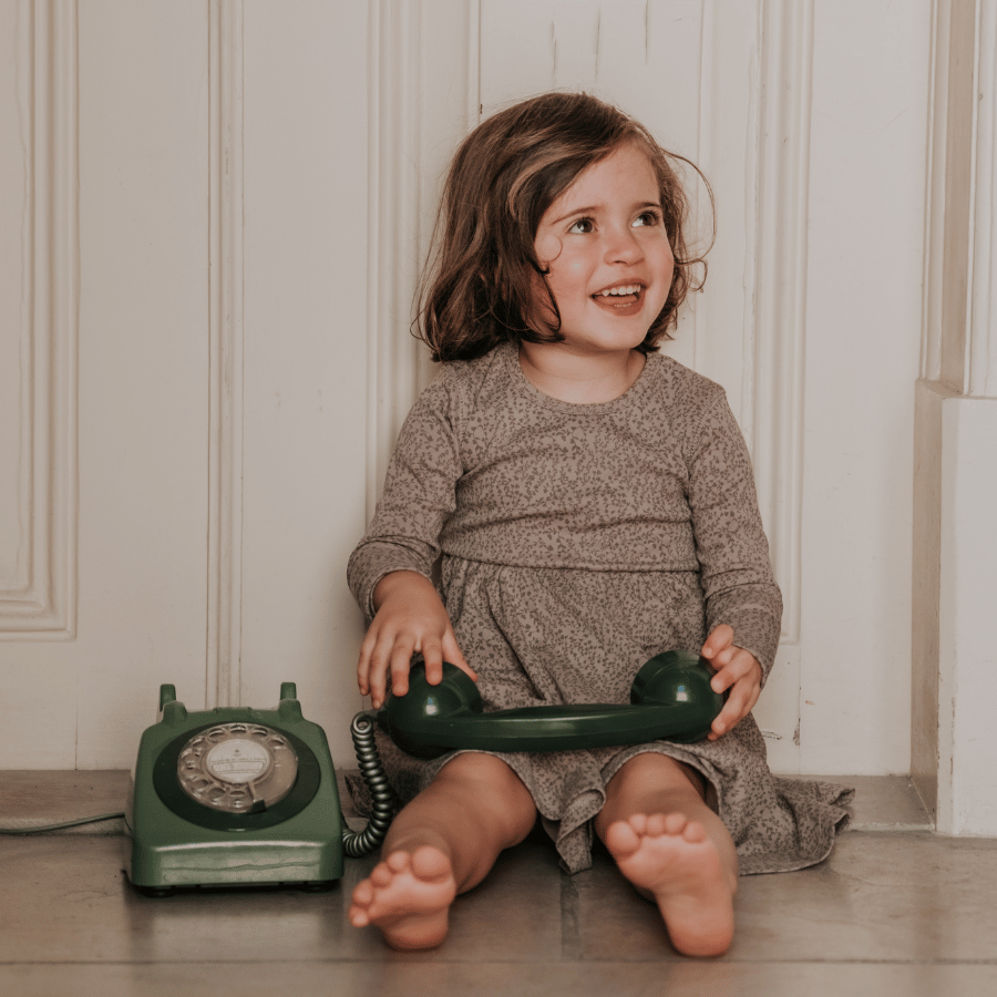 The Printed Long Sleeve Dress -  Vine