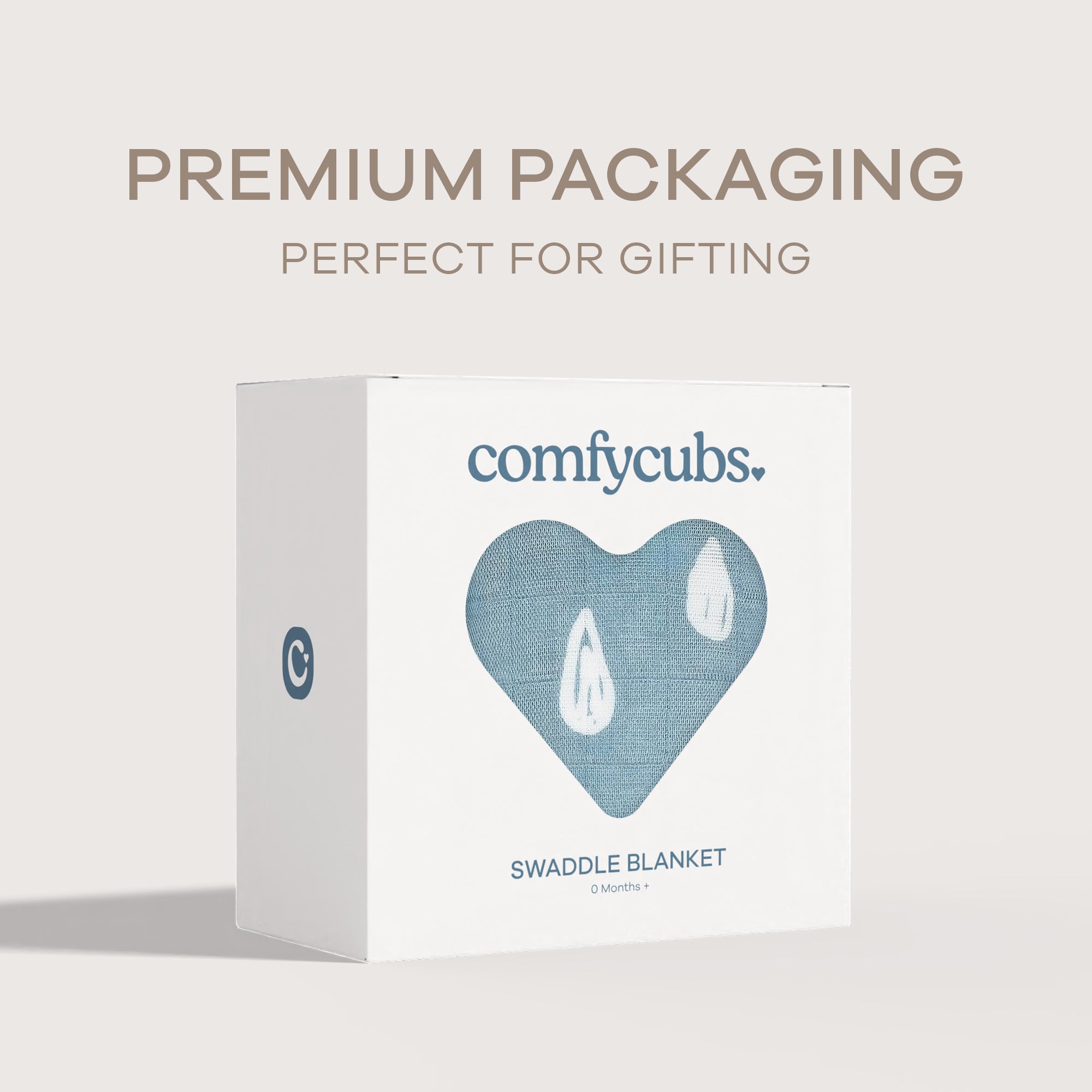 Muslin Swaddle Blanket in Blue Raindrops, 1 Pack