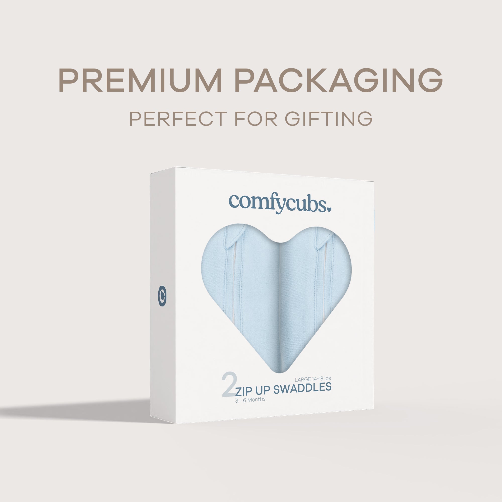 Easy Zipper Swaddle Blankets in Blue