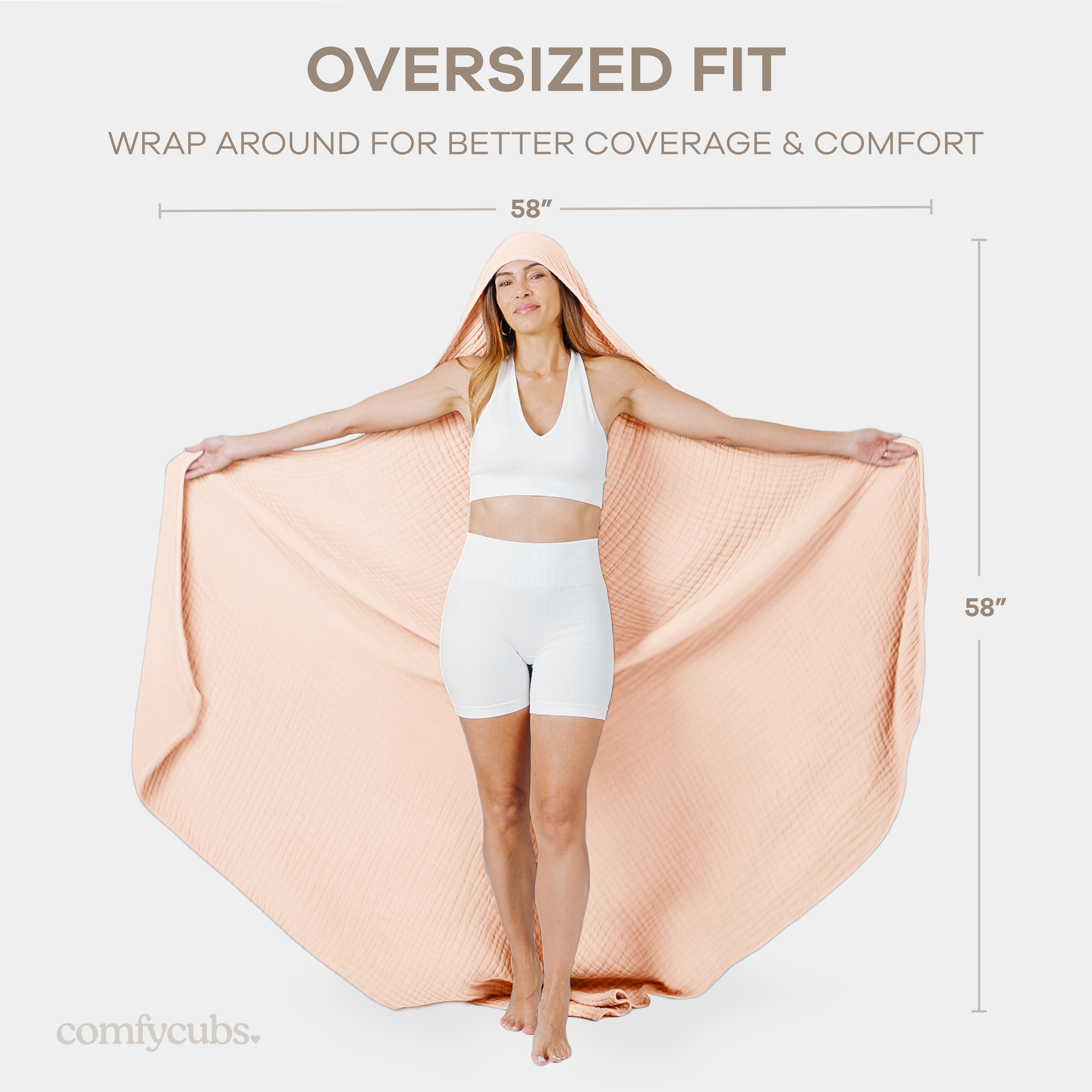 Adult Muslin Hooded Towel