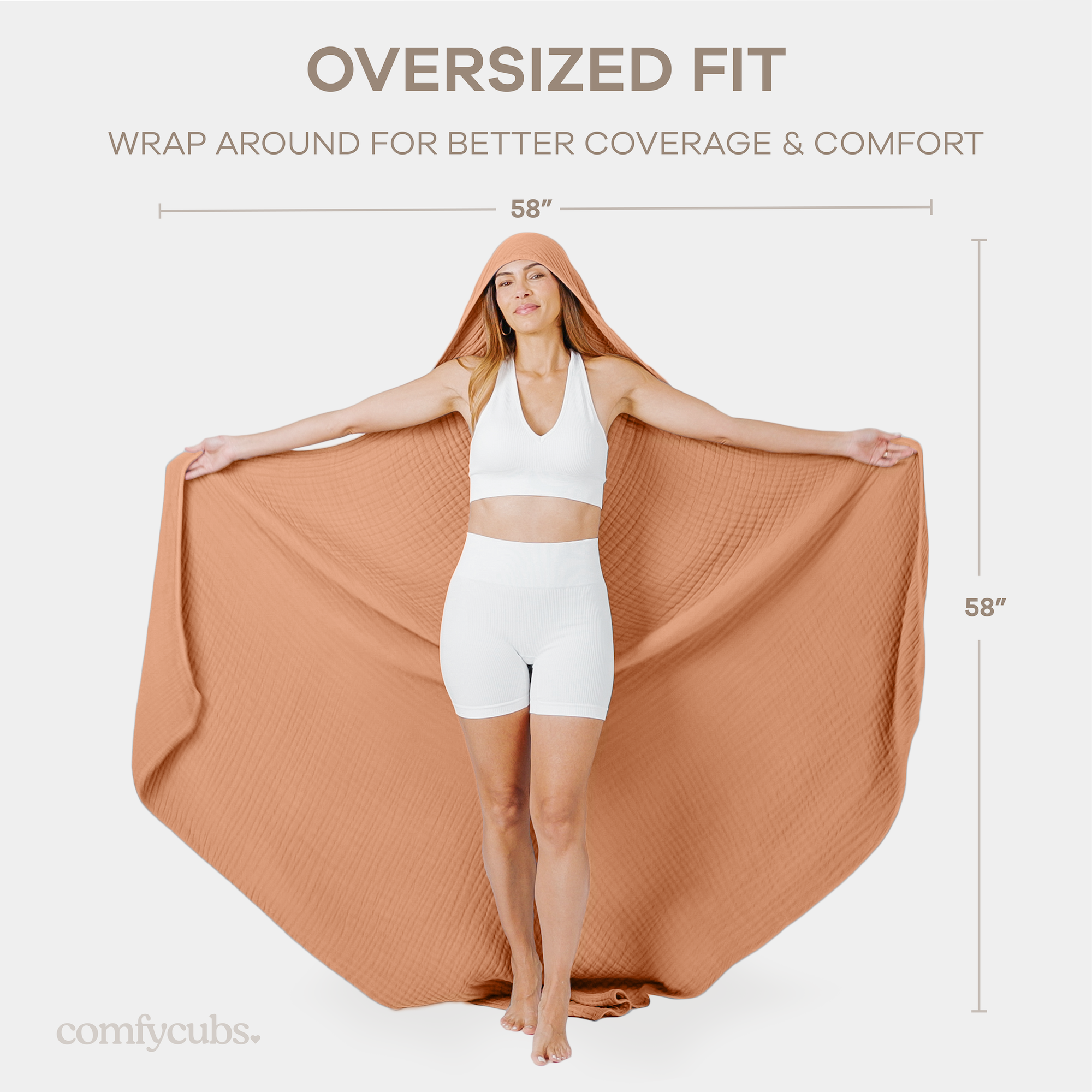 Adult Muslin Hooded Towel