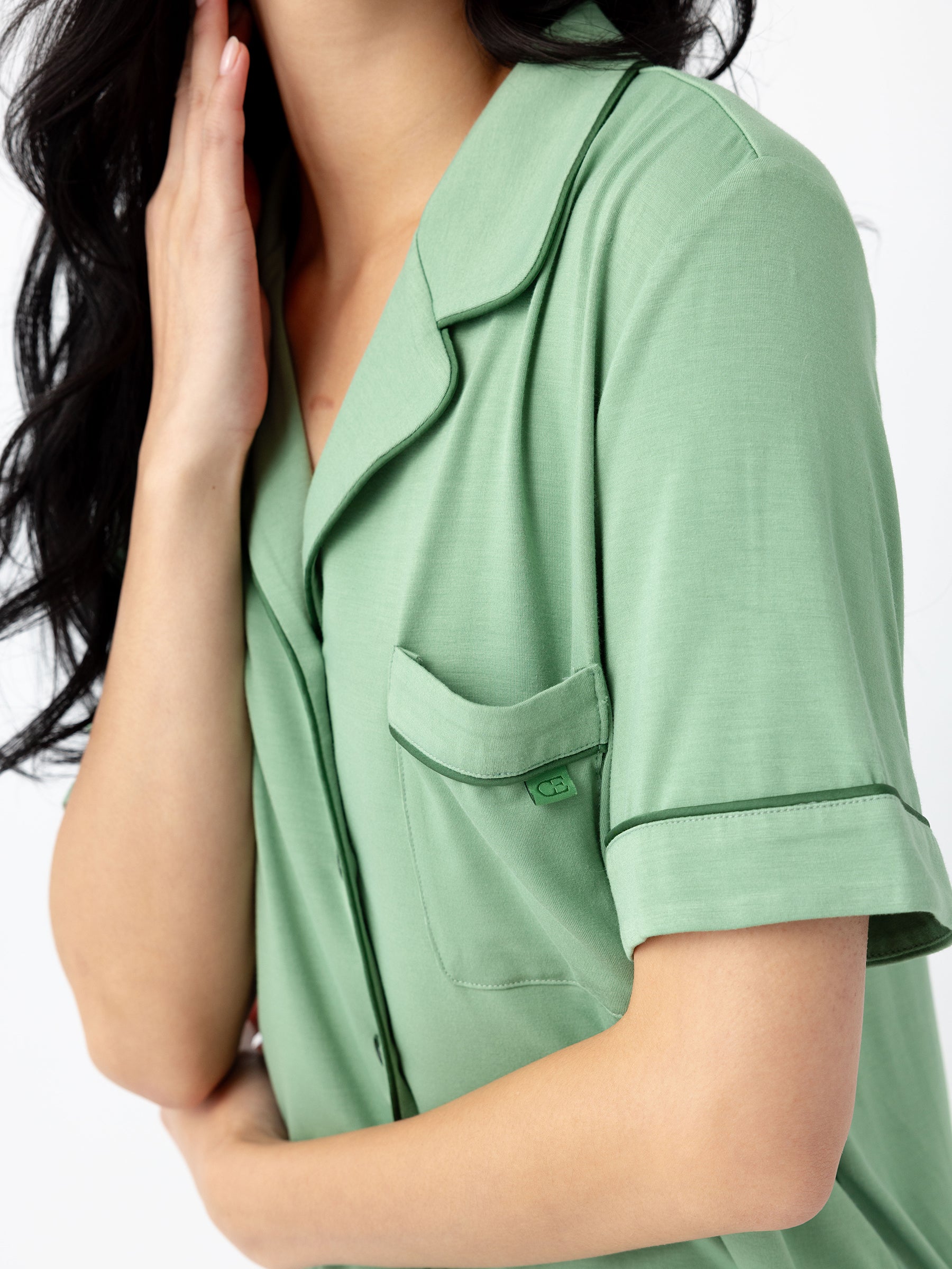 Women's Bamboo Stretch-Knit Short Sleeve Pajama Set