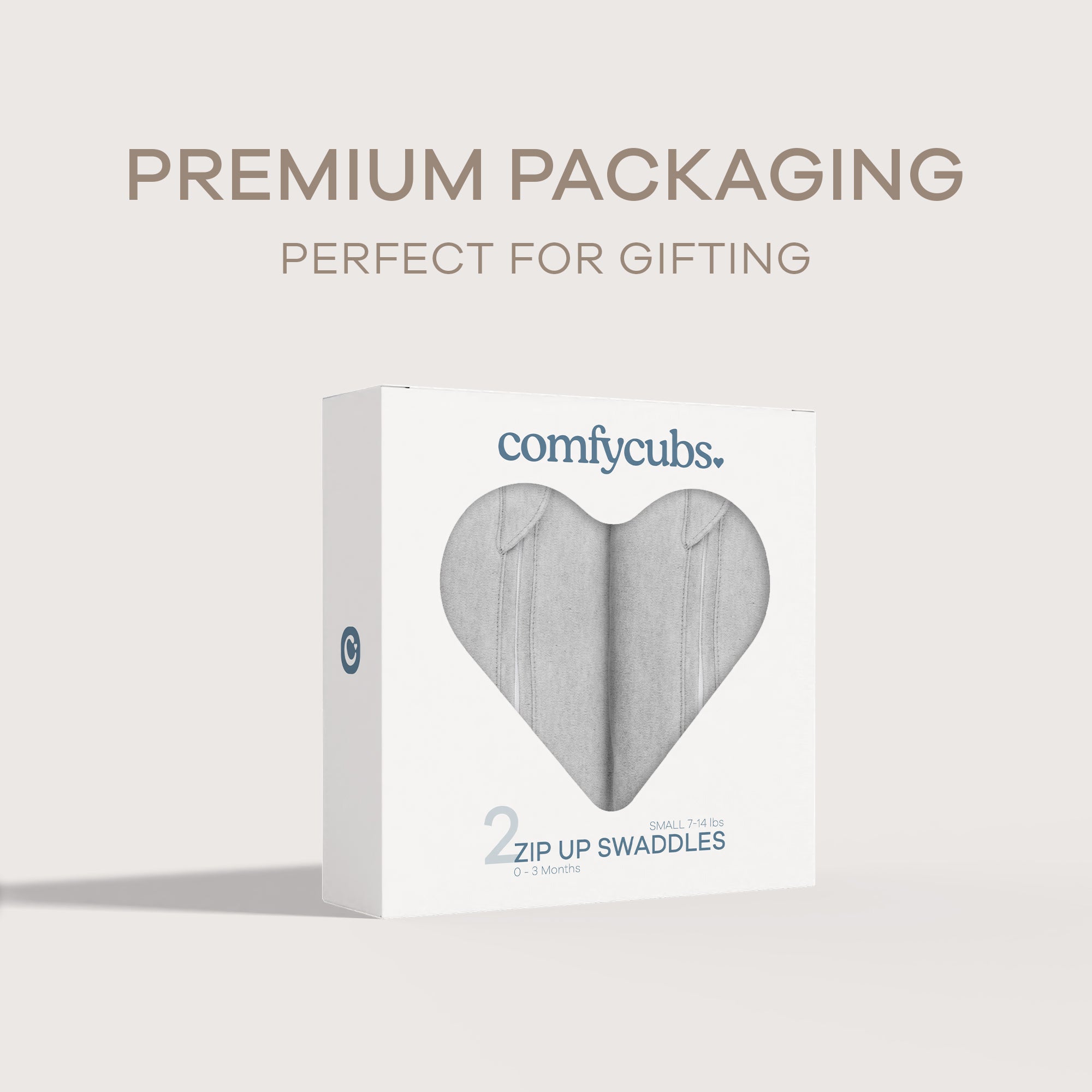 Easy Zipper Swaddle Blankets in Grey