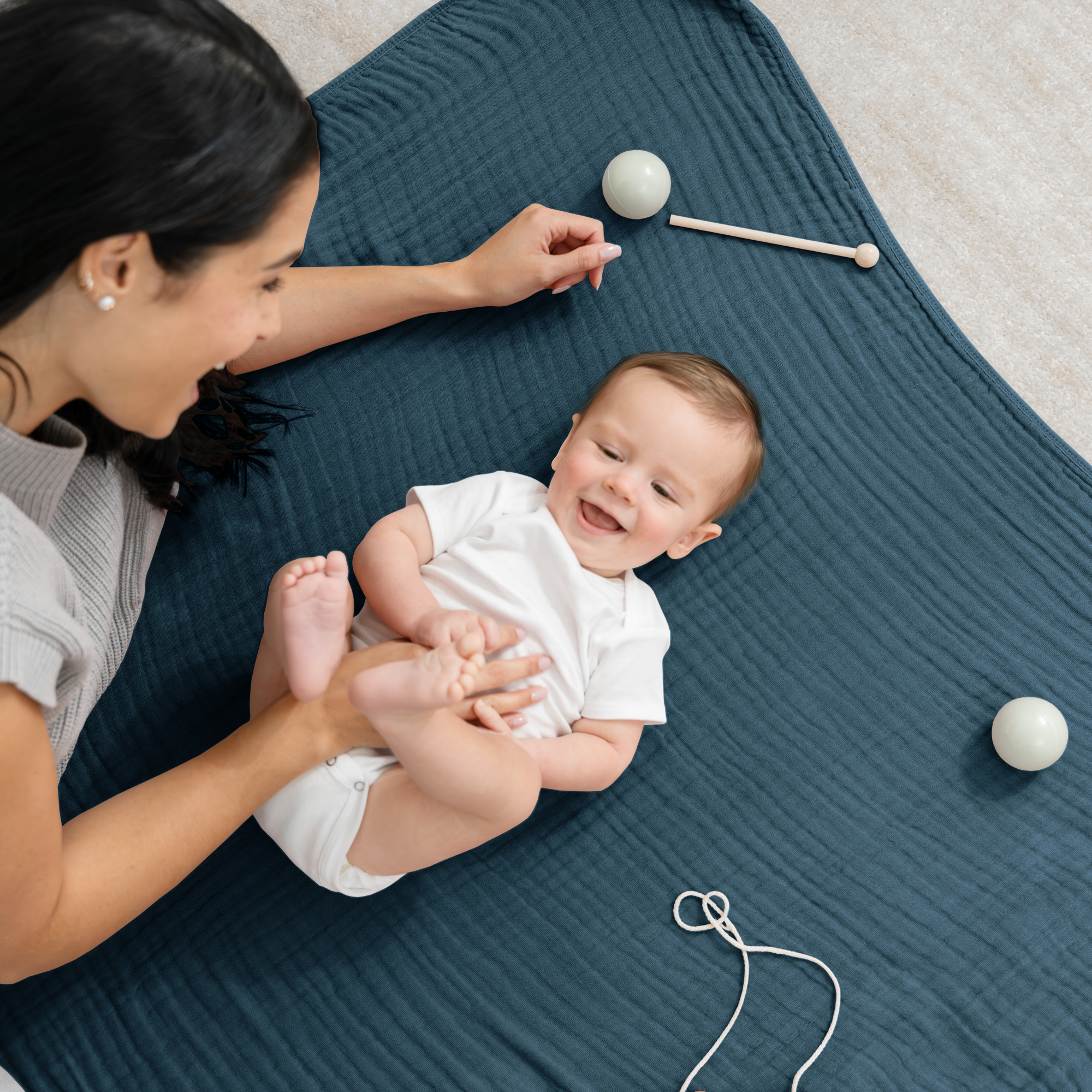 Baby Muslin Blanket by Comfy Cubs in Neptune