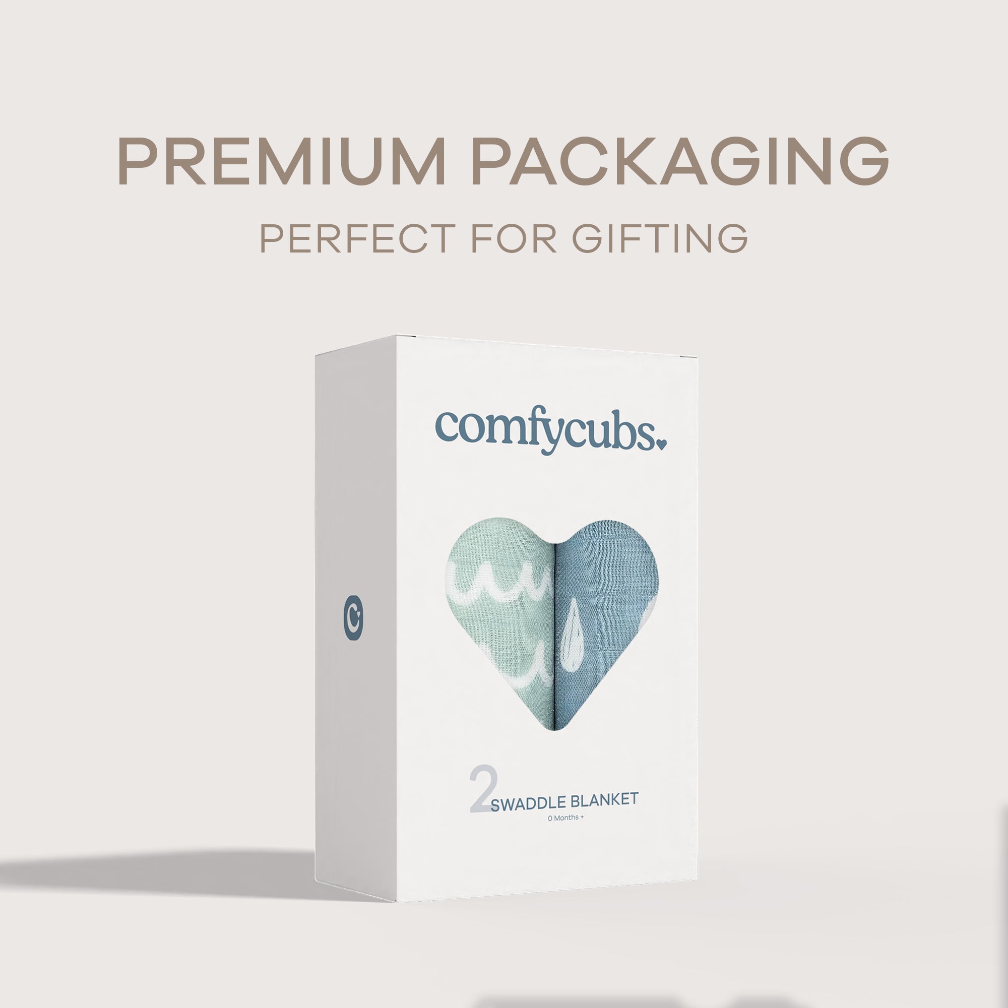 Muslin Swaddle Blanket in Rain & Doodle, 2 Pack