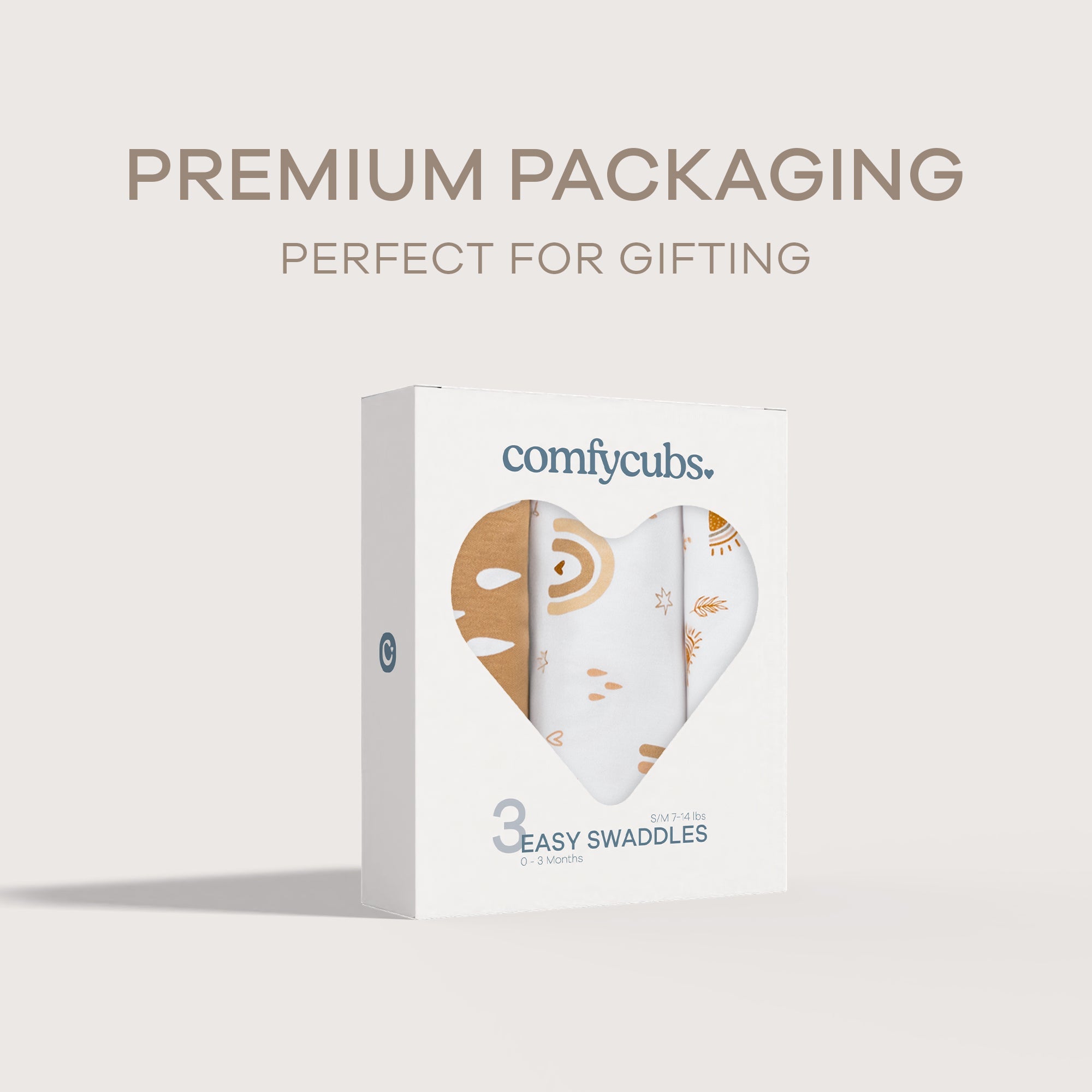 Easy Swaddle Blankets in Rainbow Bohemian, Pack of 3