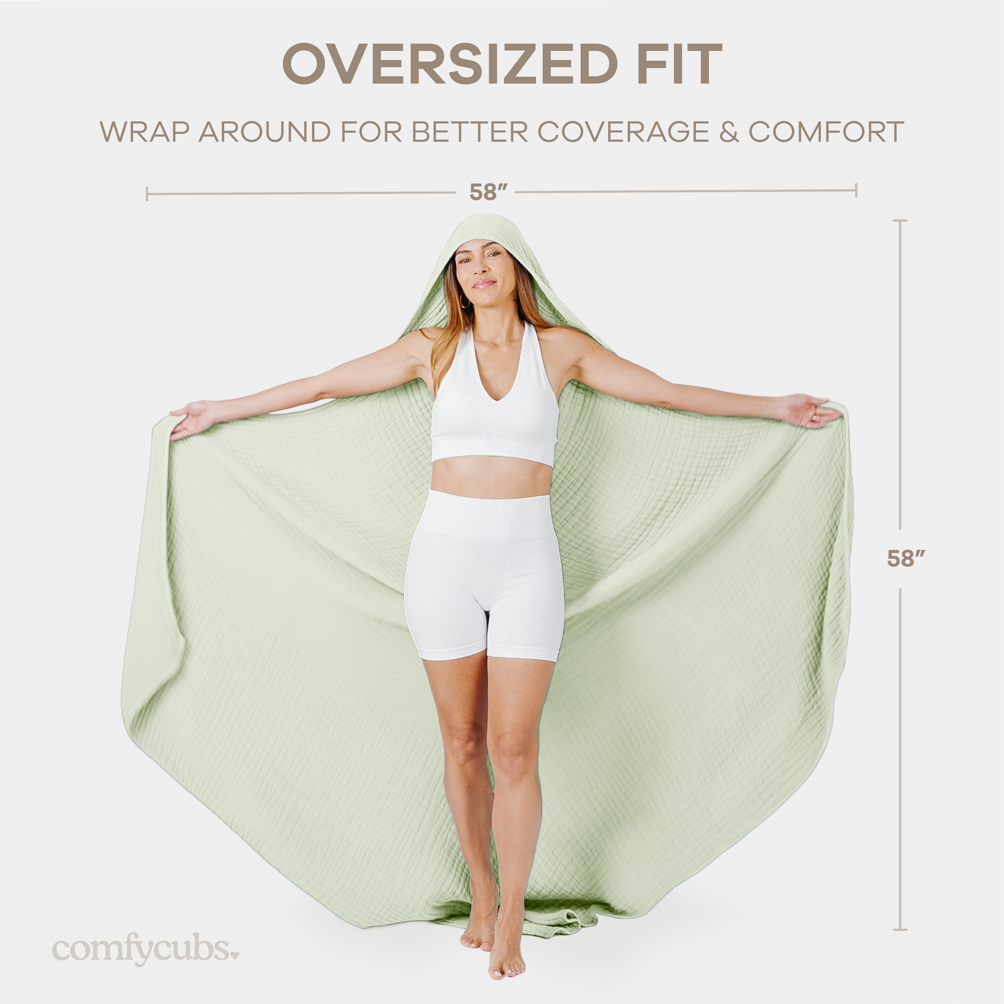 Adult Muslin Hooded Towel