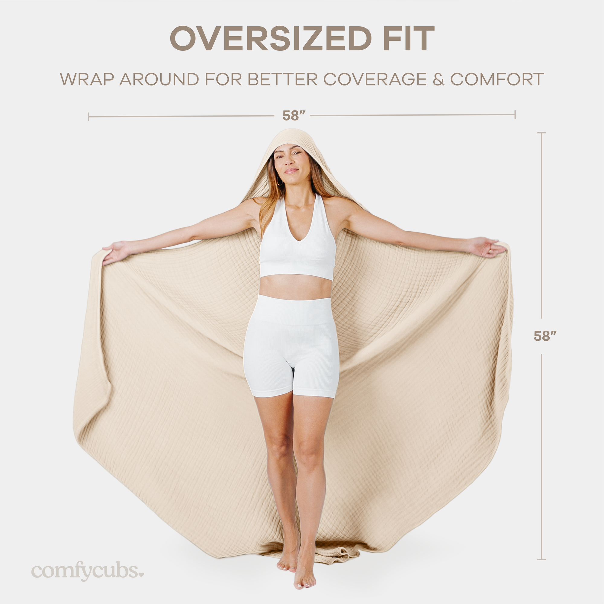 Adult Muslin Hooded Towel