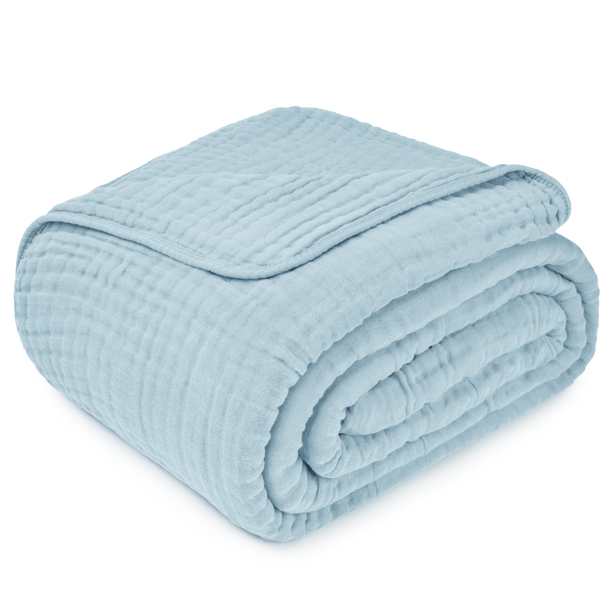 Adult Muslin Blanket in Sky Blue