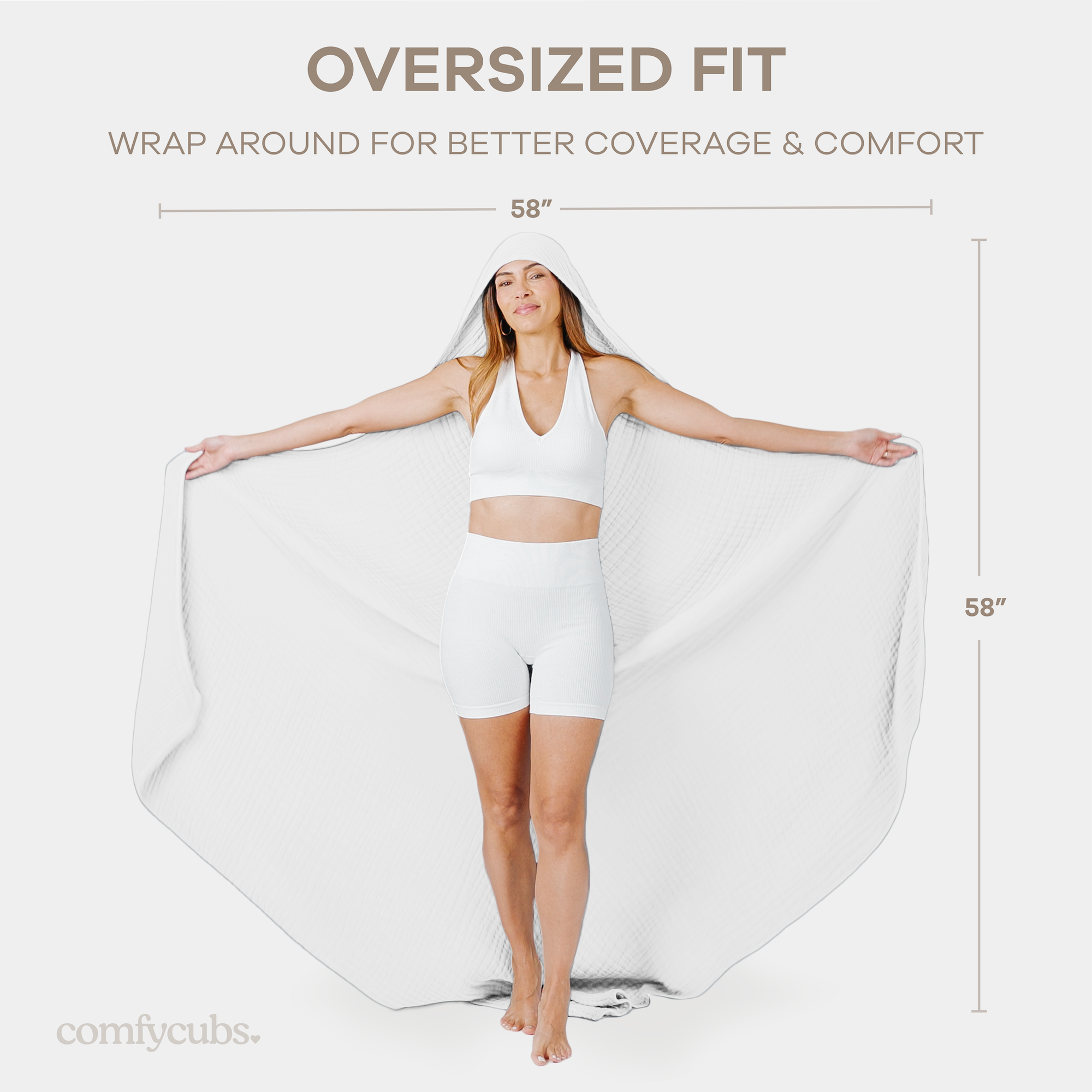 Adult Muslin Hooded Towel