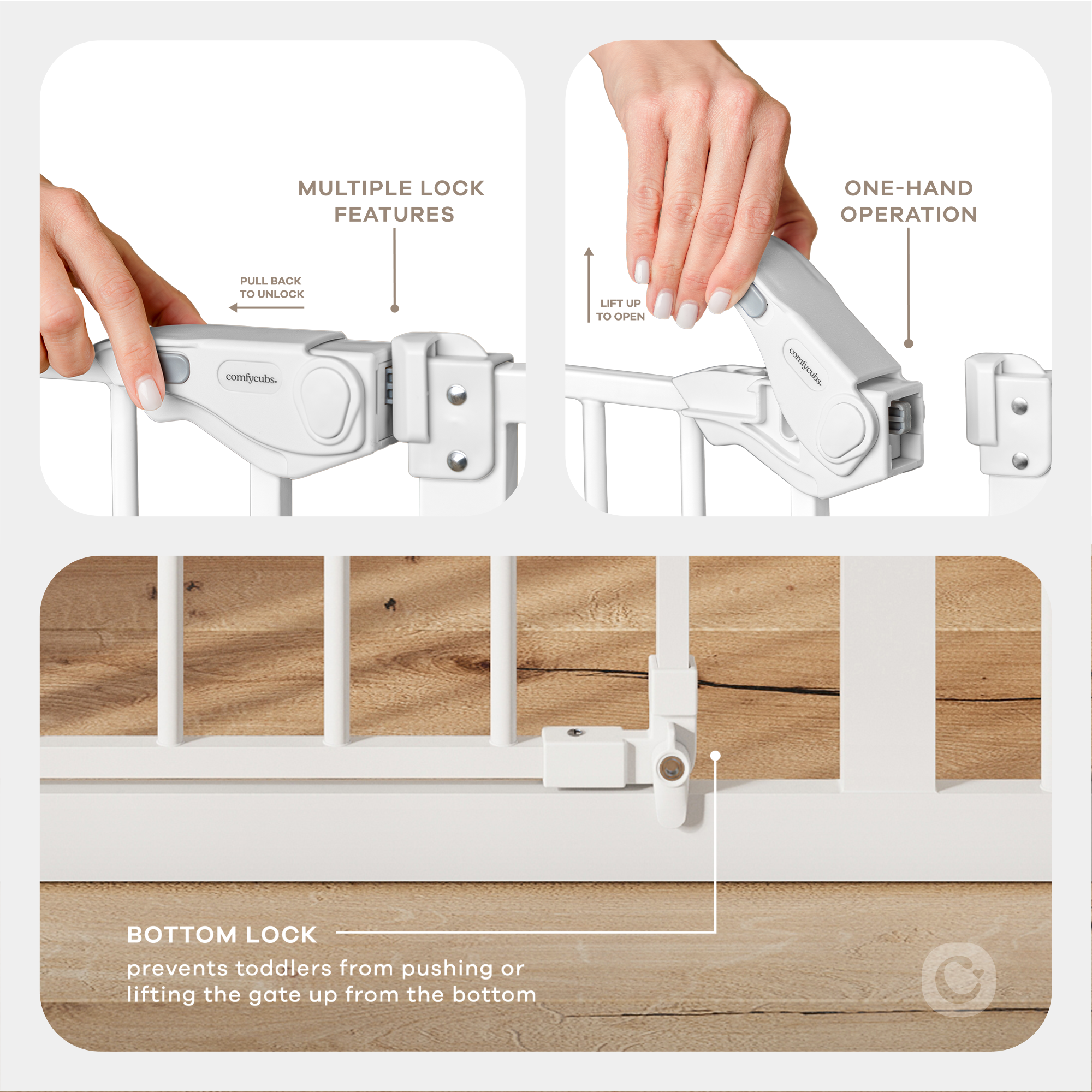 Baby Safety Gate in White