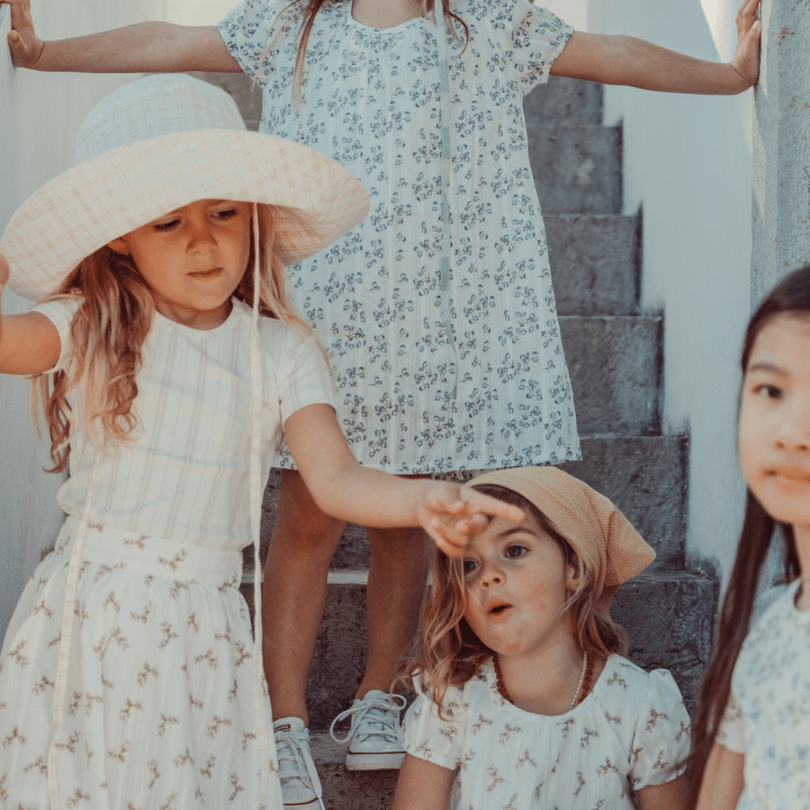 The Printed Short Sleeve Tee - Mist Stripe