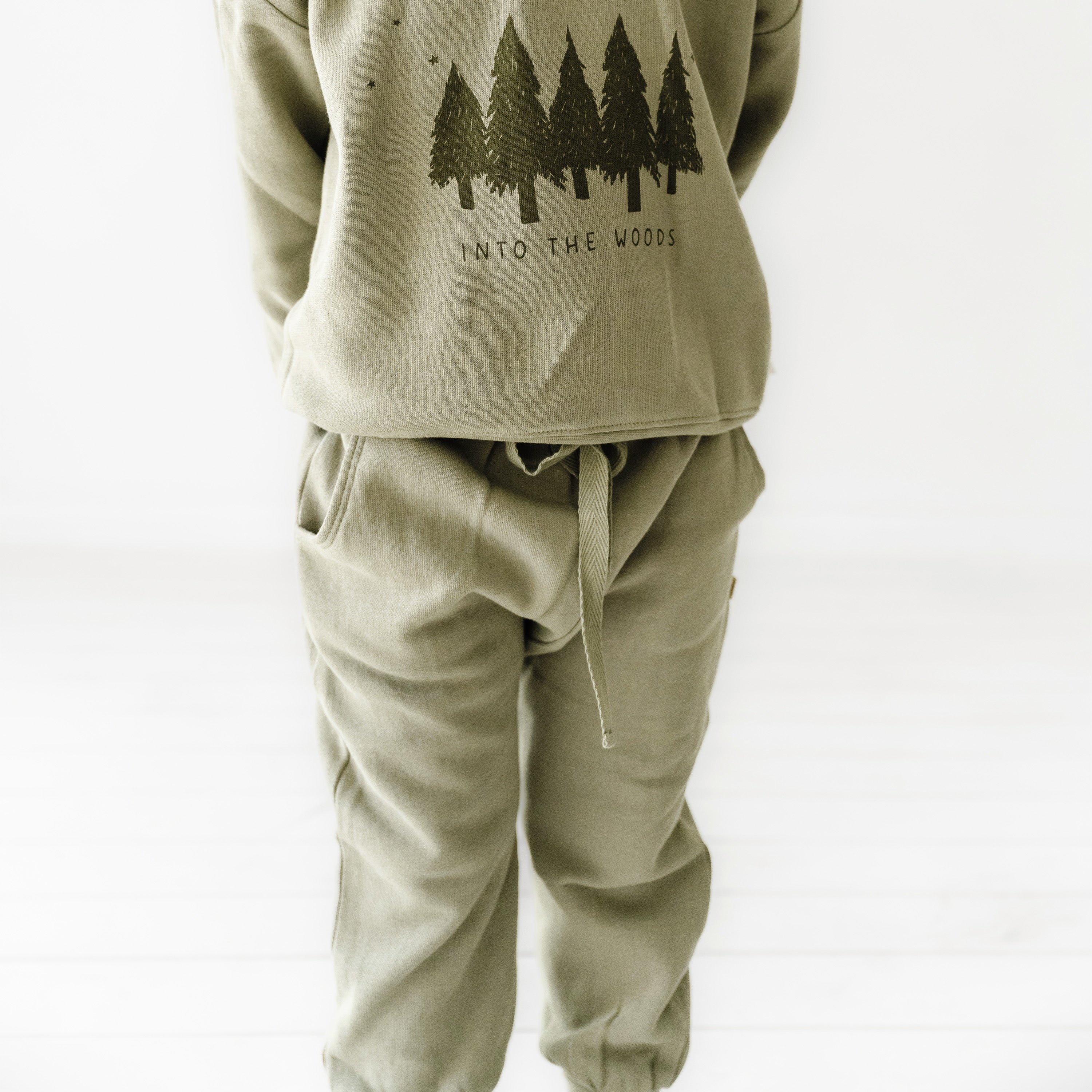 Organic Baby Toddler Jogger Pants - Olive Jogger Pants Makemake Organics   