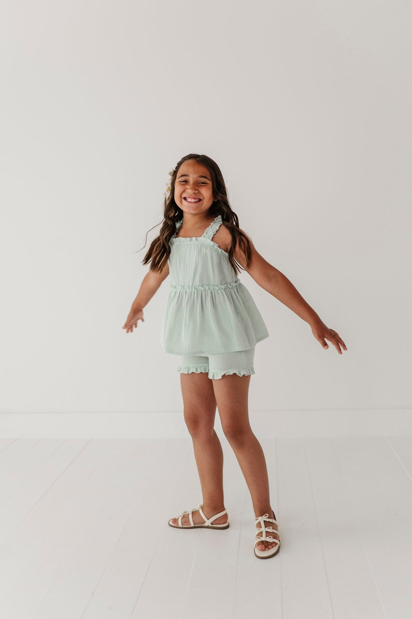 Ruffle Gauze Shorts