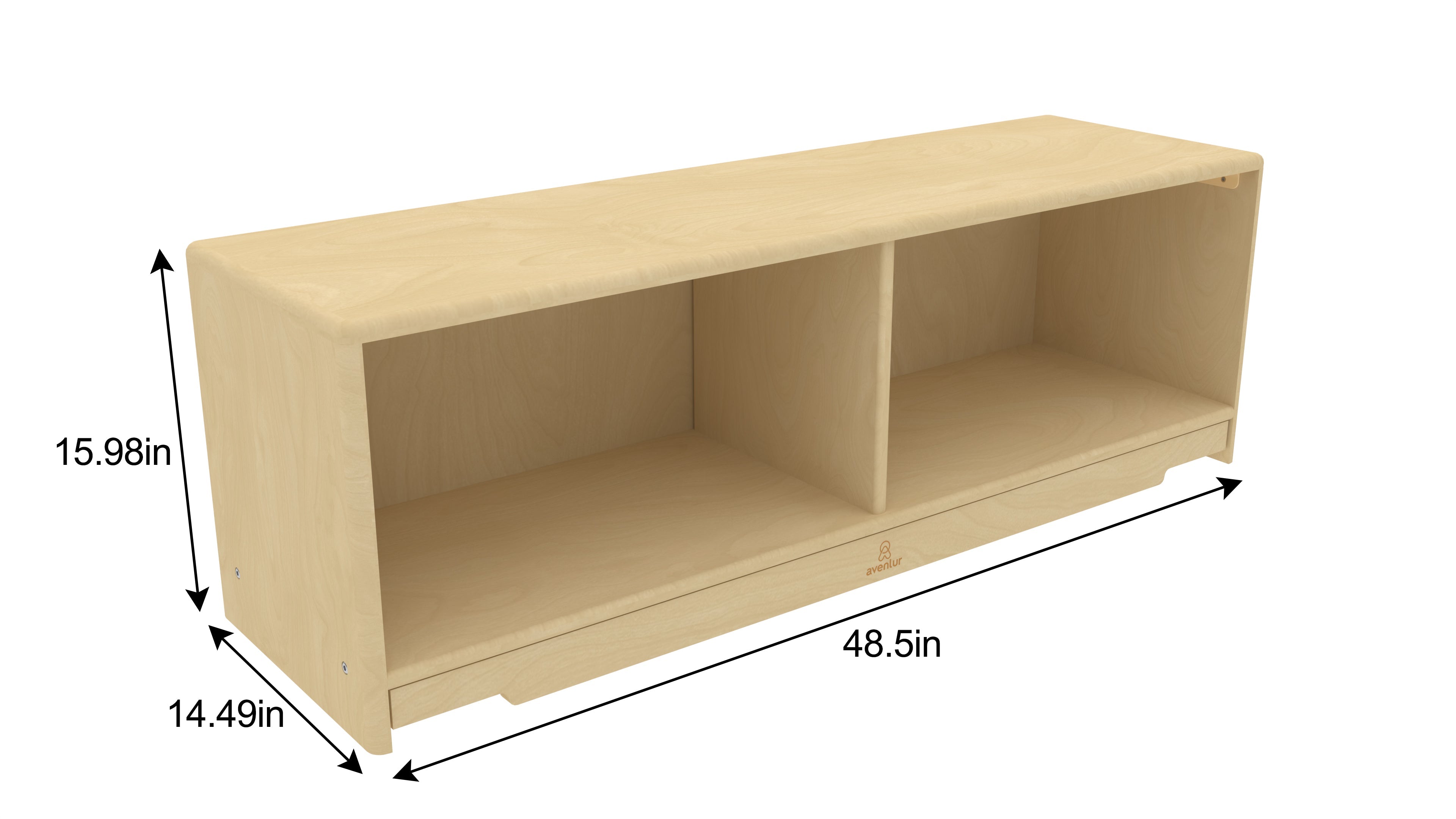 Montessori Classroom Shelf - 4' x 16" - Closed Back