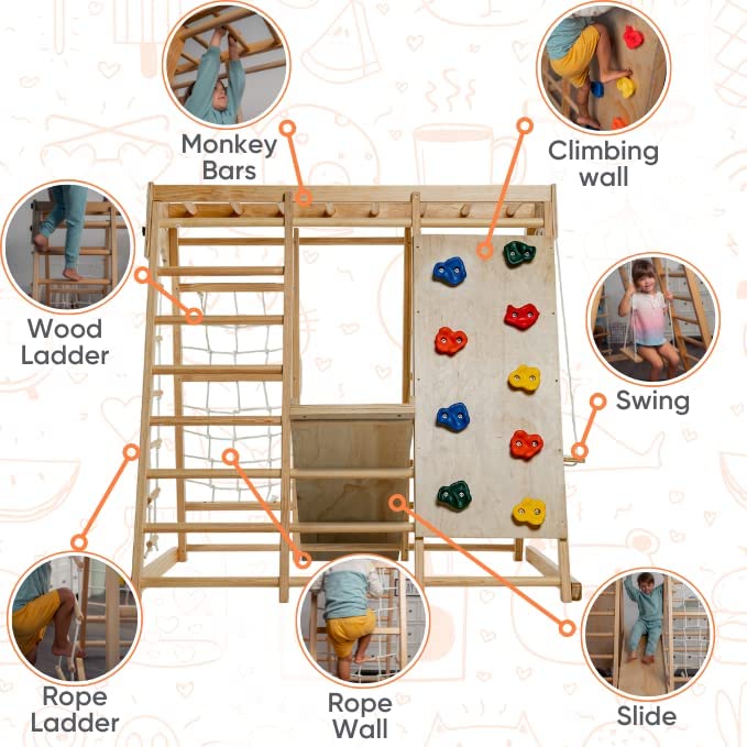 Magnolia - Real Wood 7-in-1 Playset Indoor Avenlur.com   