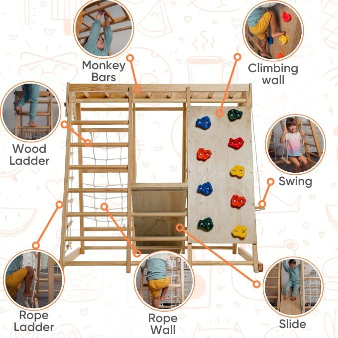 Magnolia - Real Wood 7-in-1 Playset Indoor Avenlur.com   