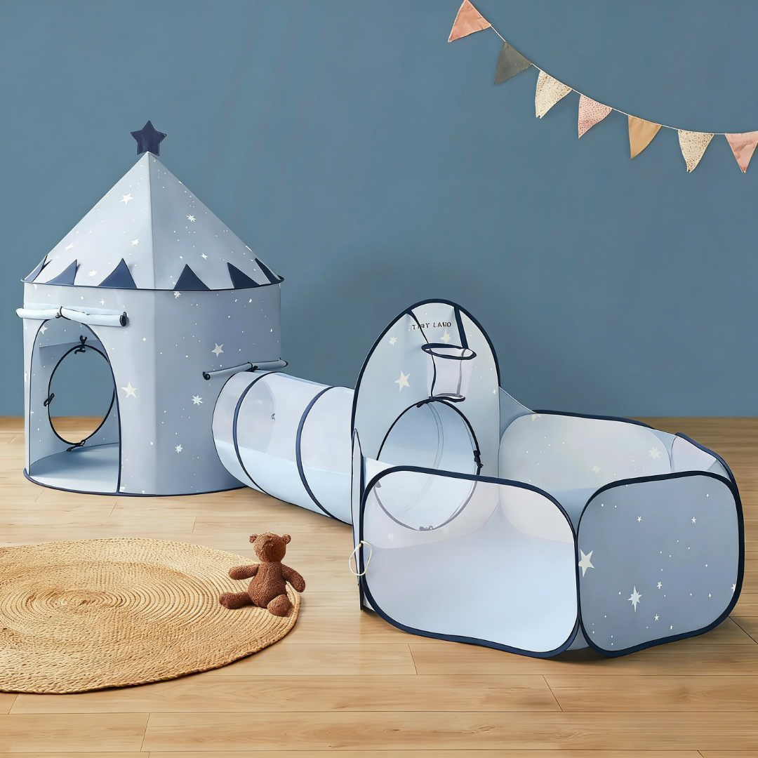 Tiny Land® Compact Adventure 3-in-1 Play Tunnel With no Balls