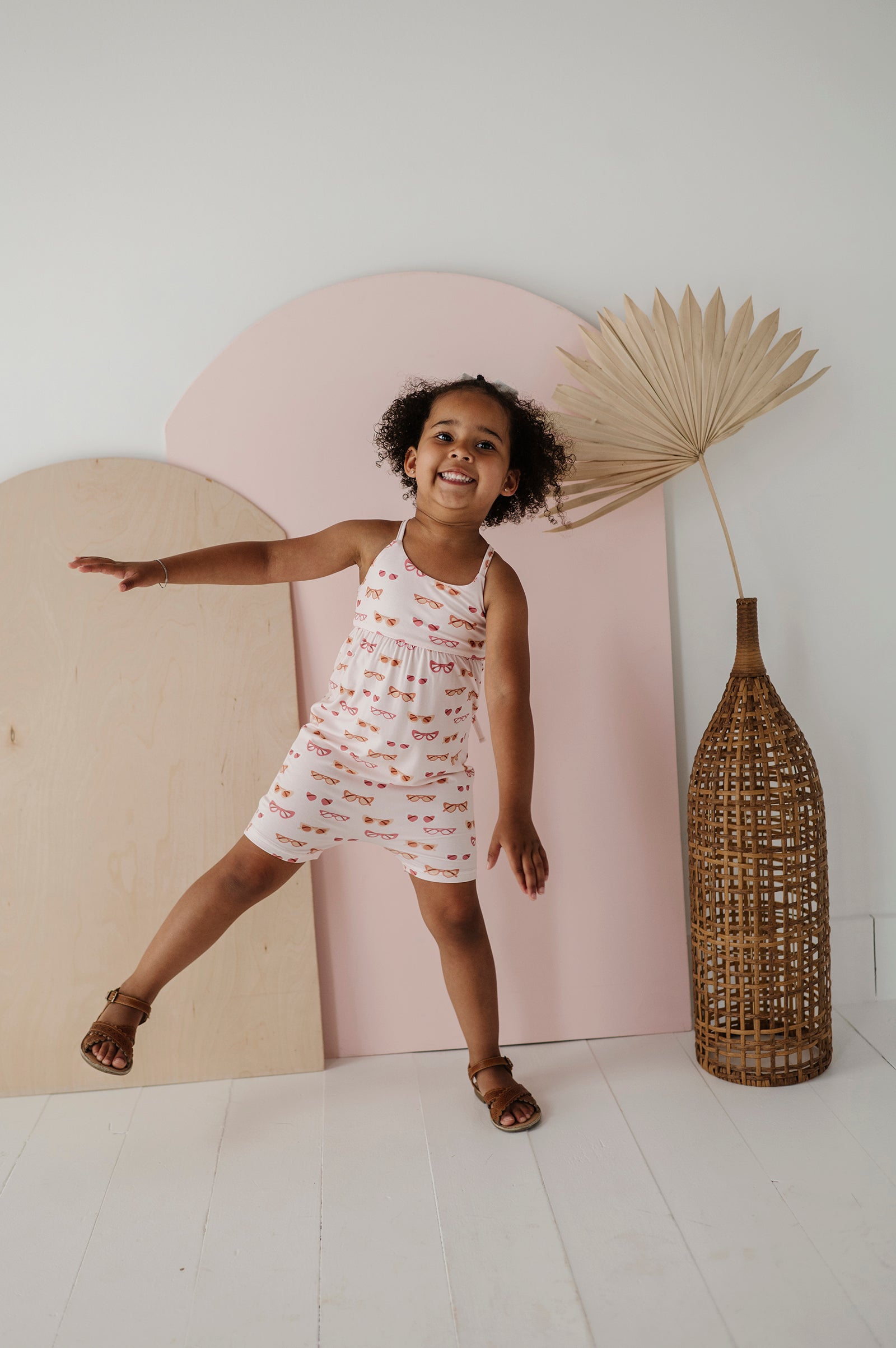 Girl's Tie-Back Romper