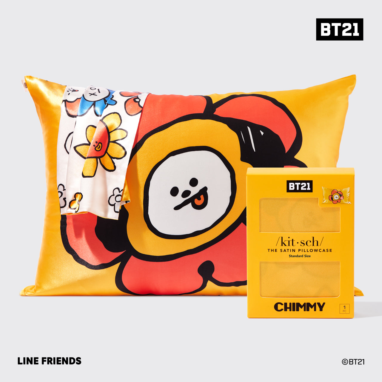 BT21 meets Kitsch Satin Pillowcase - CHIMMY