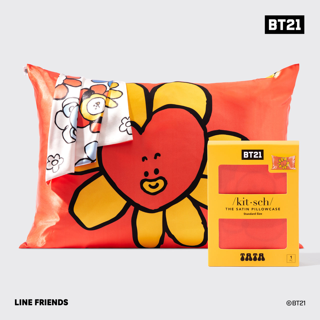 BT21 meets Kitsch Satin Pillowcase - TATA