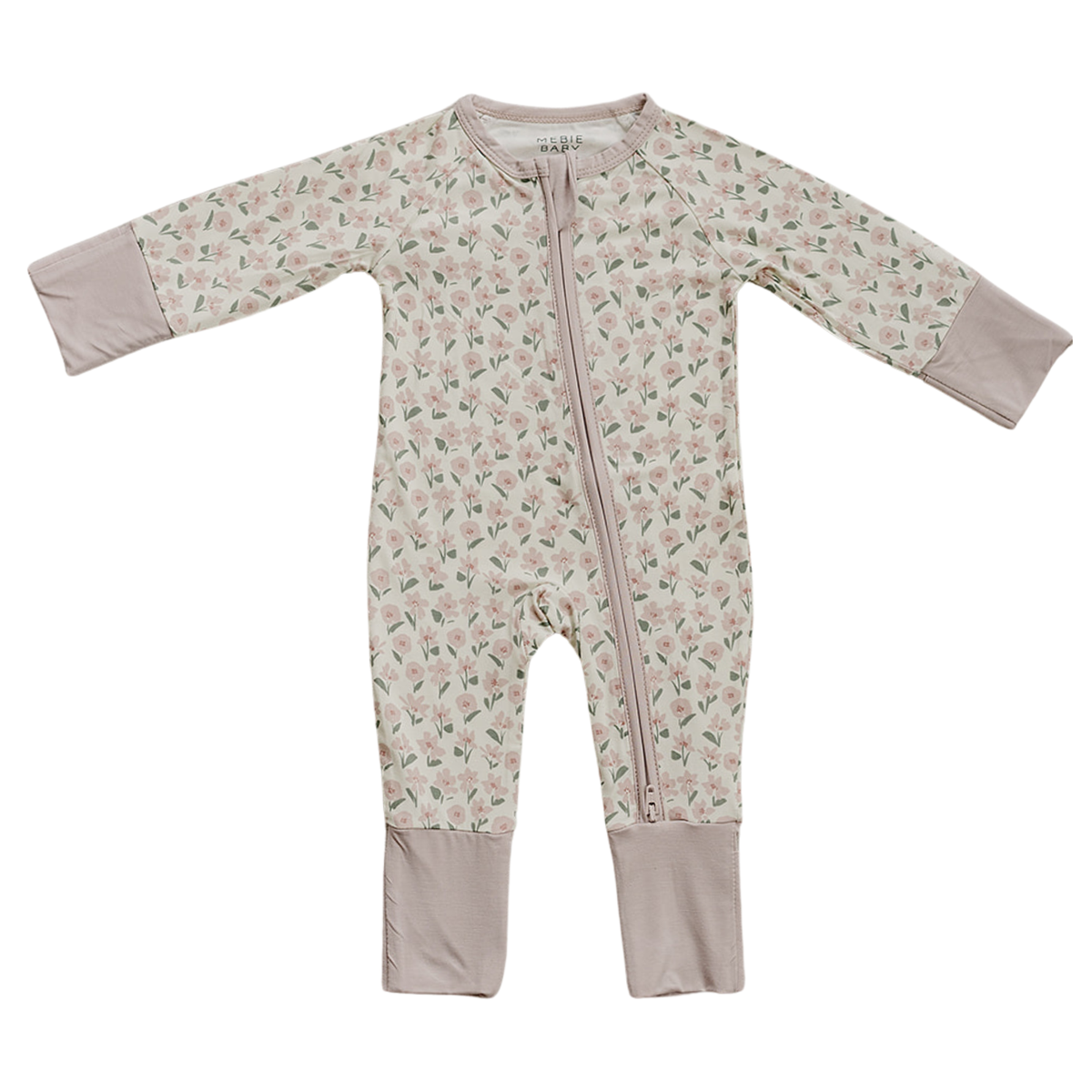 Pink Petal Floral Bamboo Zipper