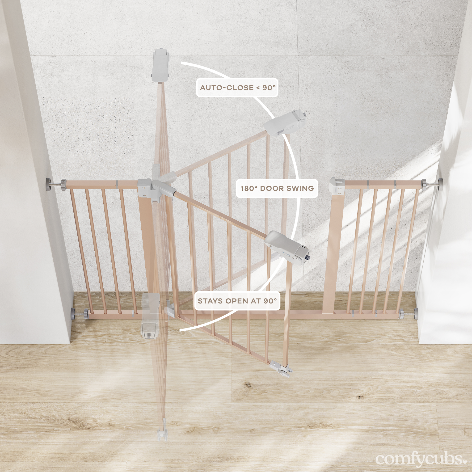 Baby Safety Gate in Blush