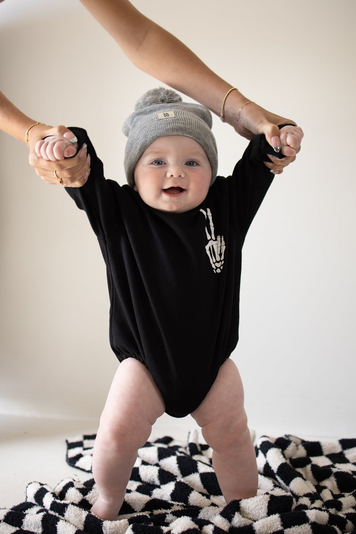 Sweatshirt Romper | Midnight Skelly