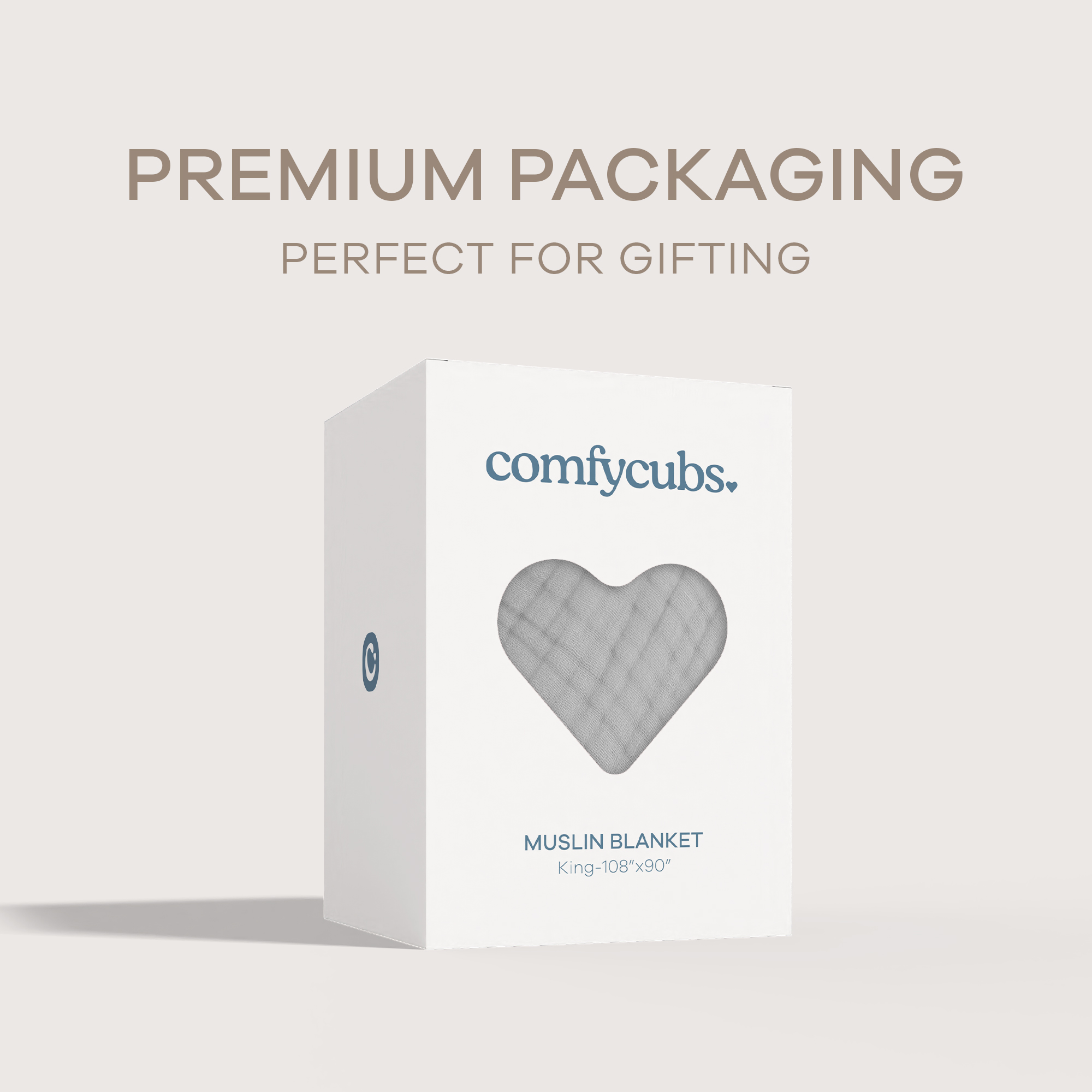 Adult Muslin Blanket in Heather Blue