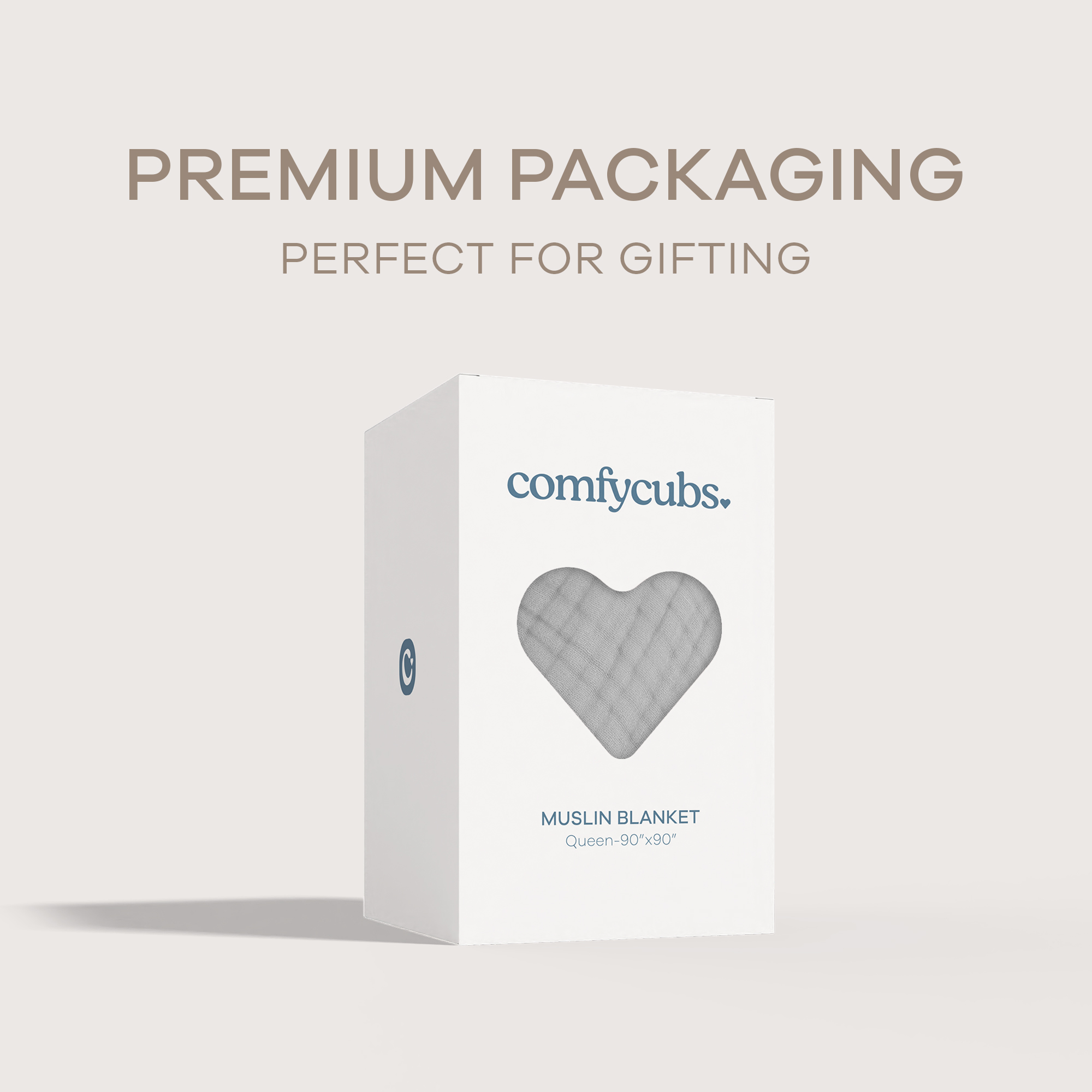 Adult Muslin Blanket in Heather Blue