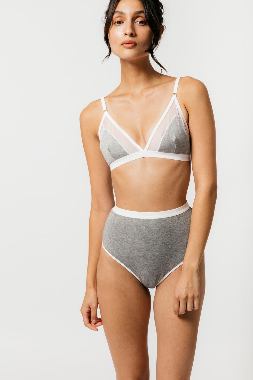High Waist Thong - Grey