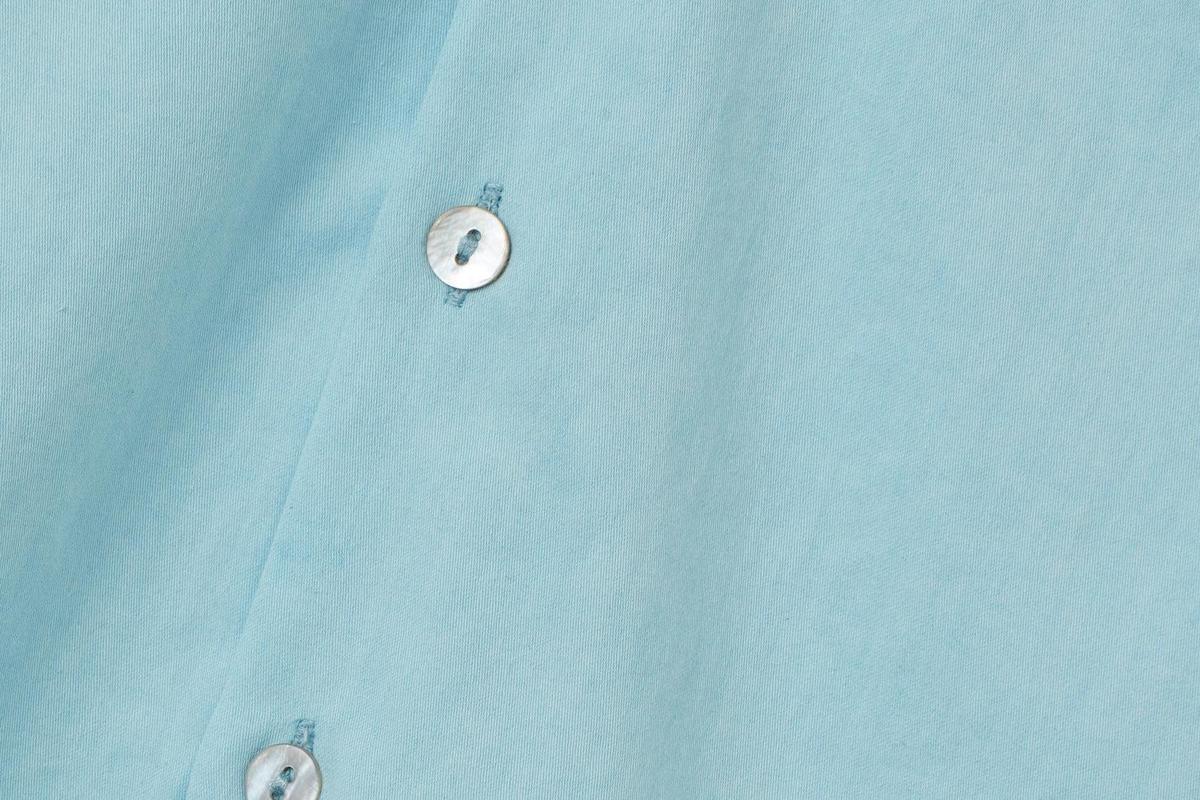 Baby LS Organic Cotton Woven Peter Pan Collared Shirt - Sky Blue