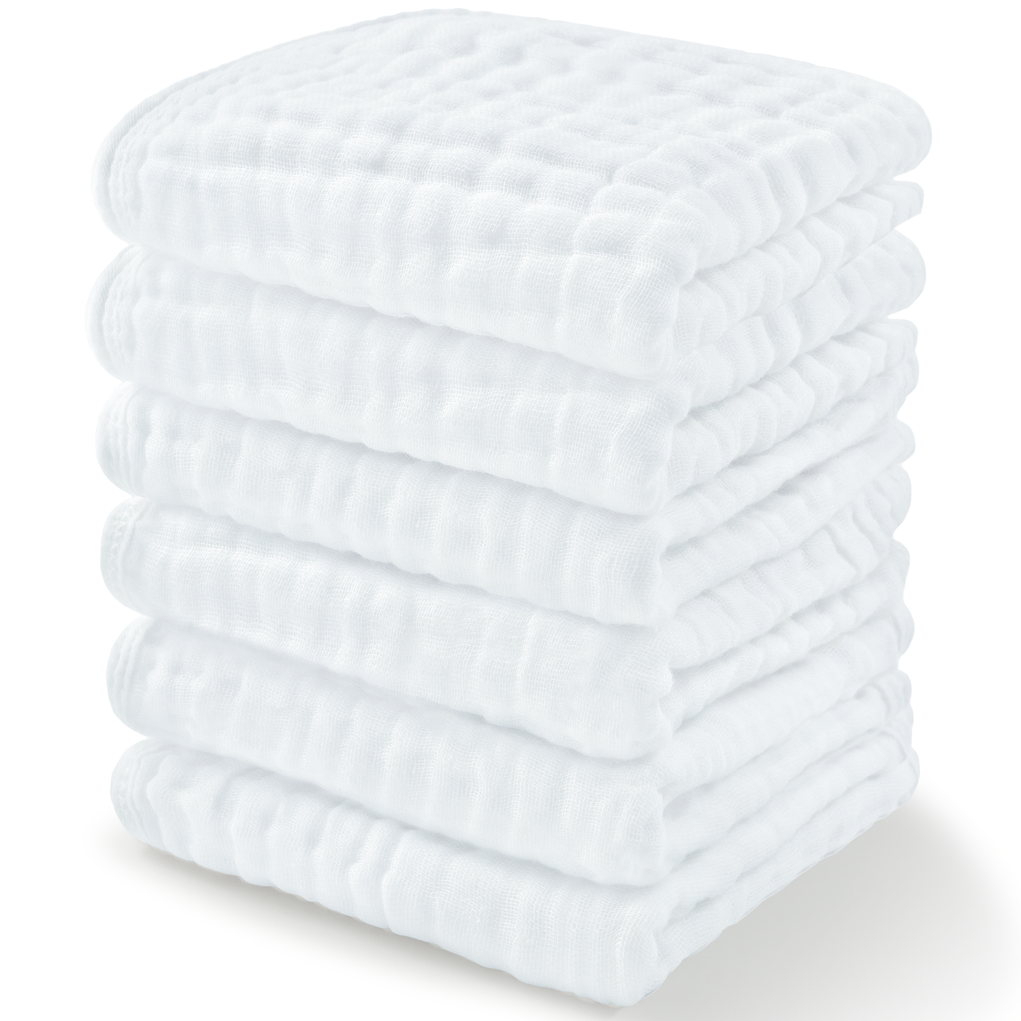 Muslin Washcloths by Comfy Cubs - White