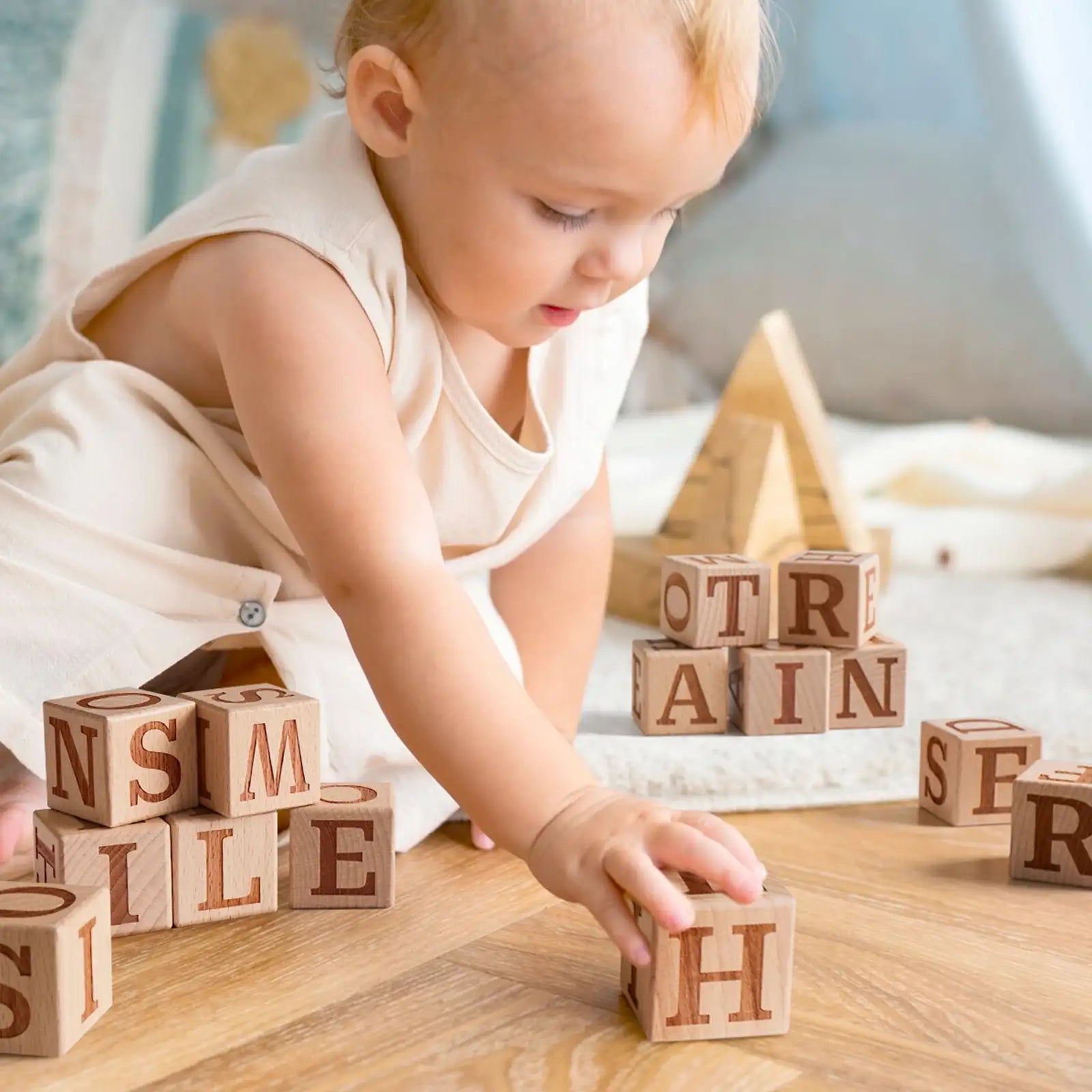 Tiny Land® Wooden Alphabet Blocks wooden toys Tiny Land   