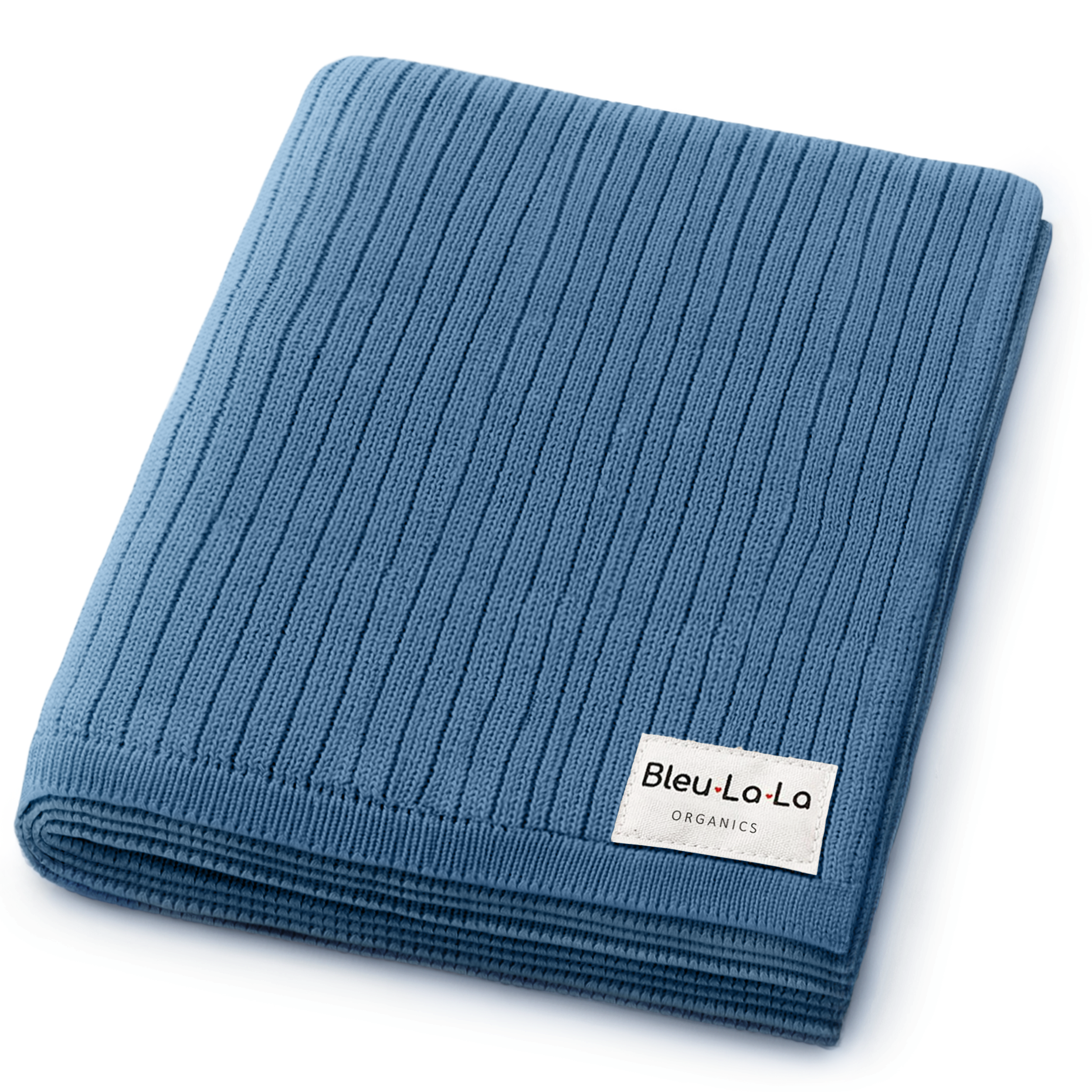 Organic Ribbed Knit Cotton Baby Blanket