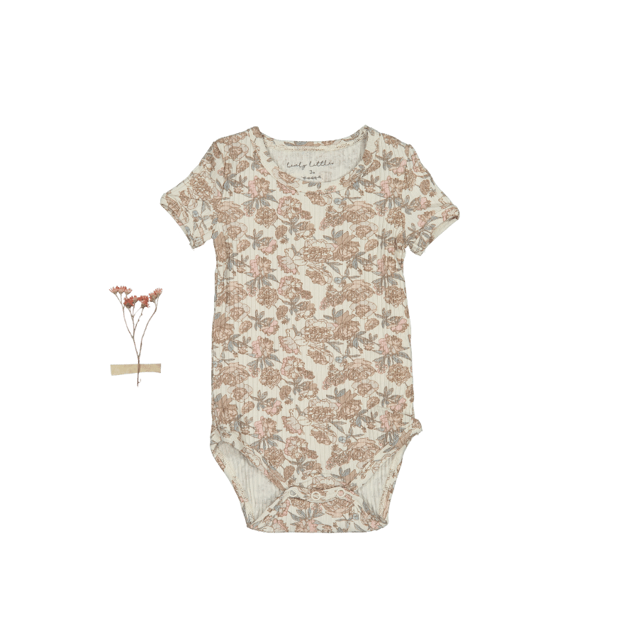 The Printed Short Sleeve Onesie - Delilah Short Sleeve Onesie Lovely Littles   