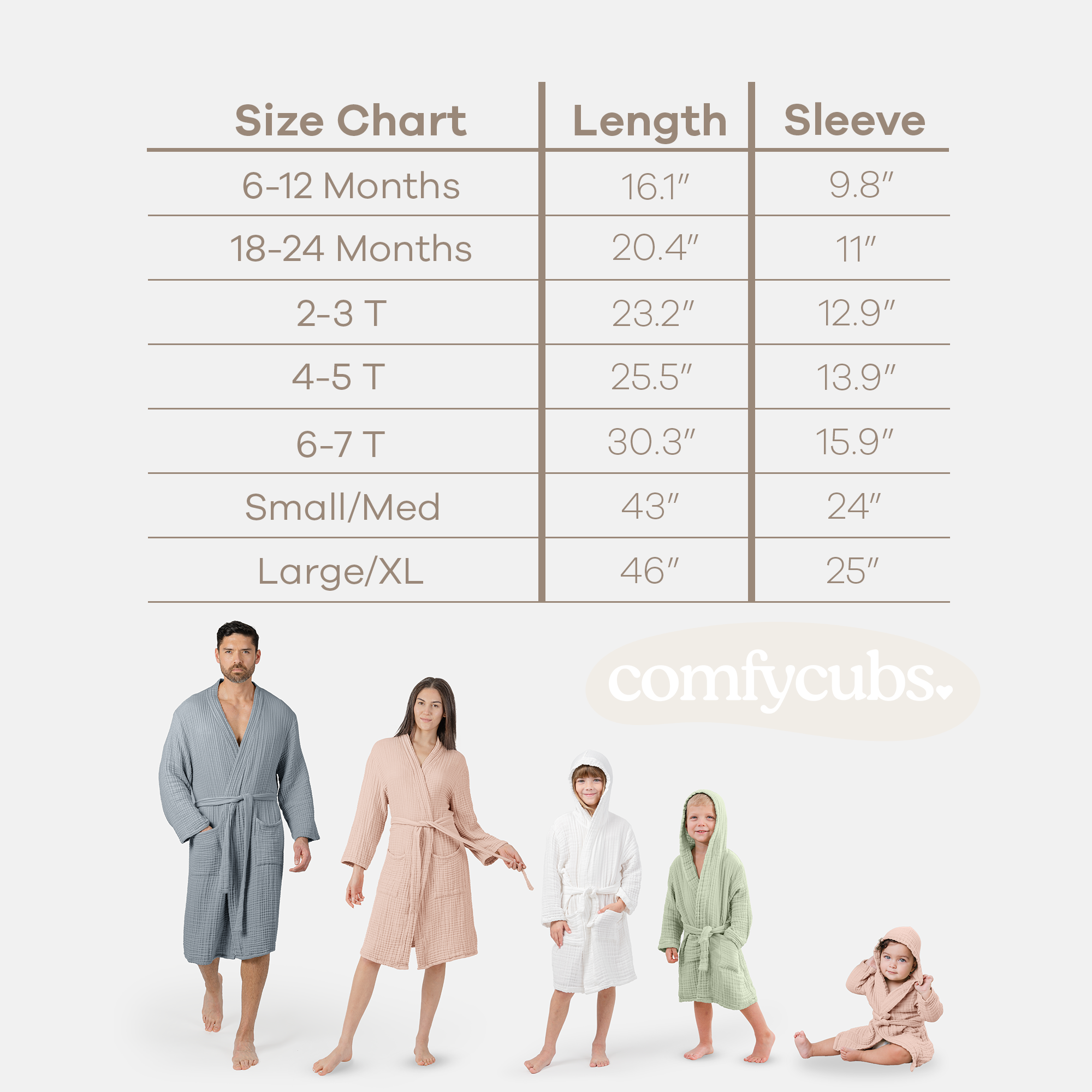 Muslin Bath Robe for Kids, Blush by Comfy Cubs