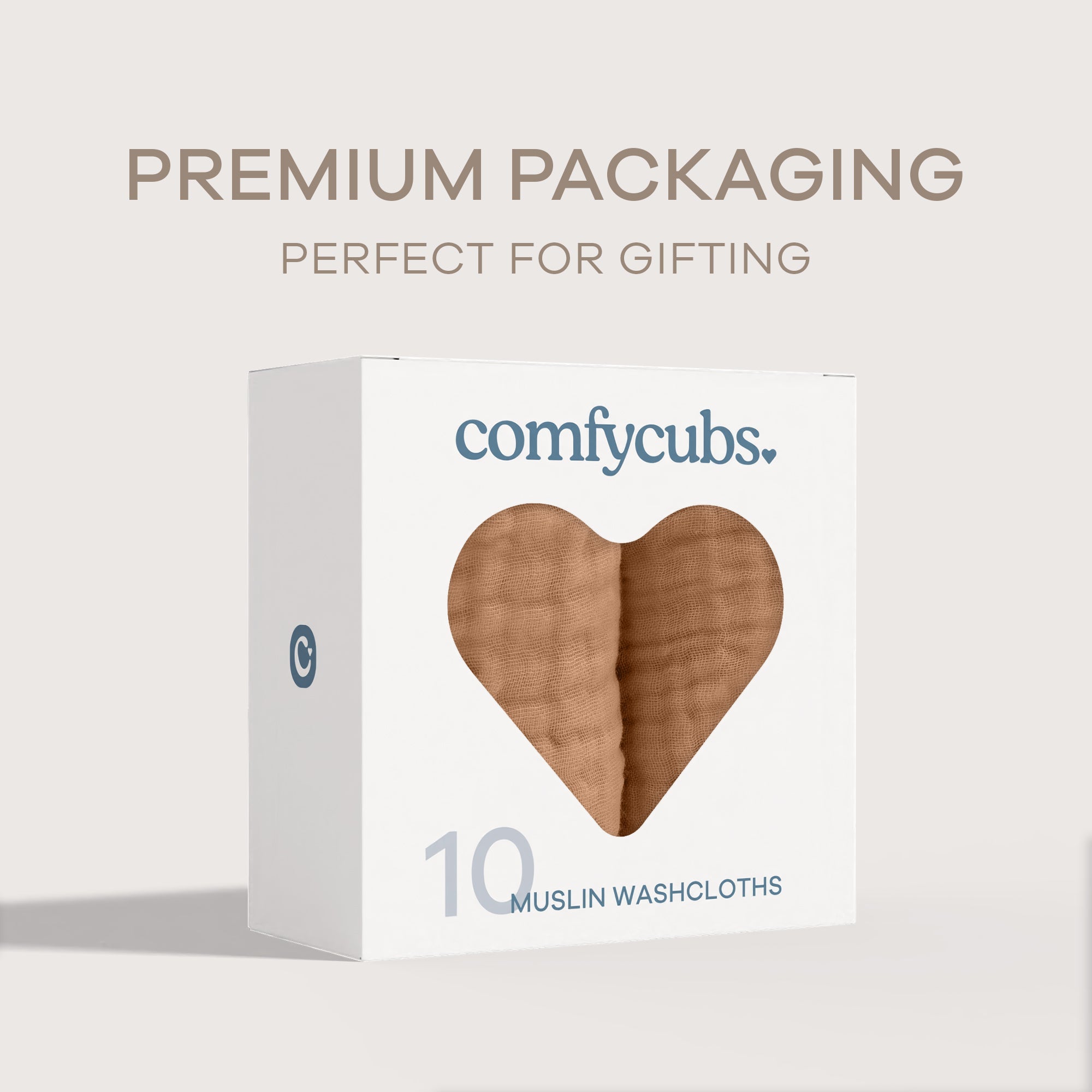 Muslin Washcloths in Caramel