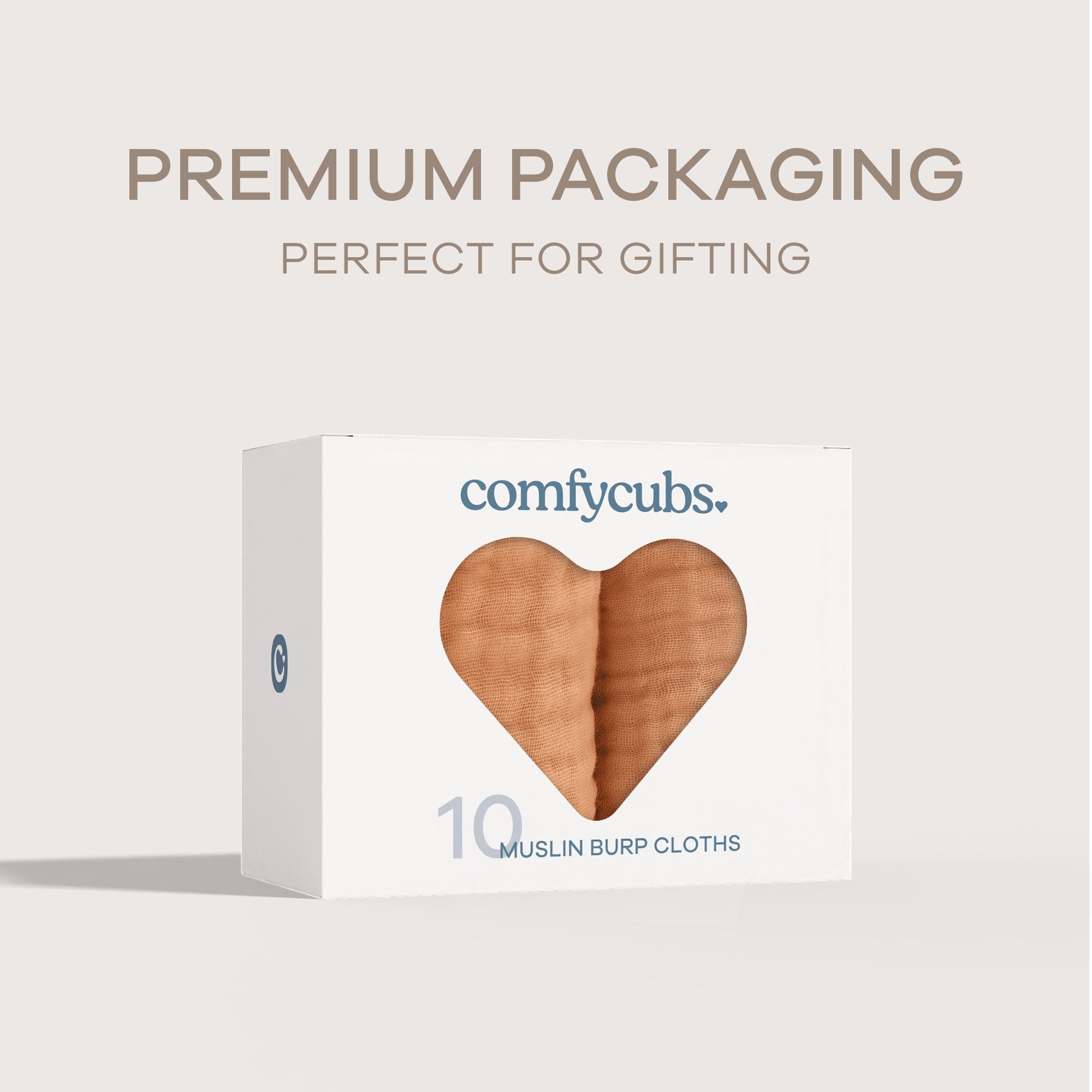 Muslin Burp Cloths in Caramel