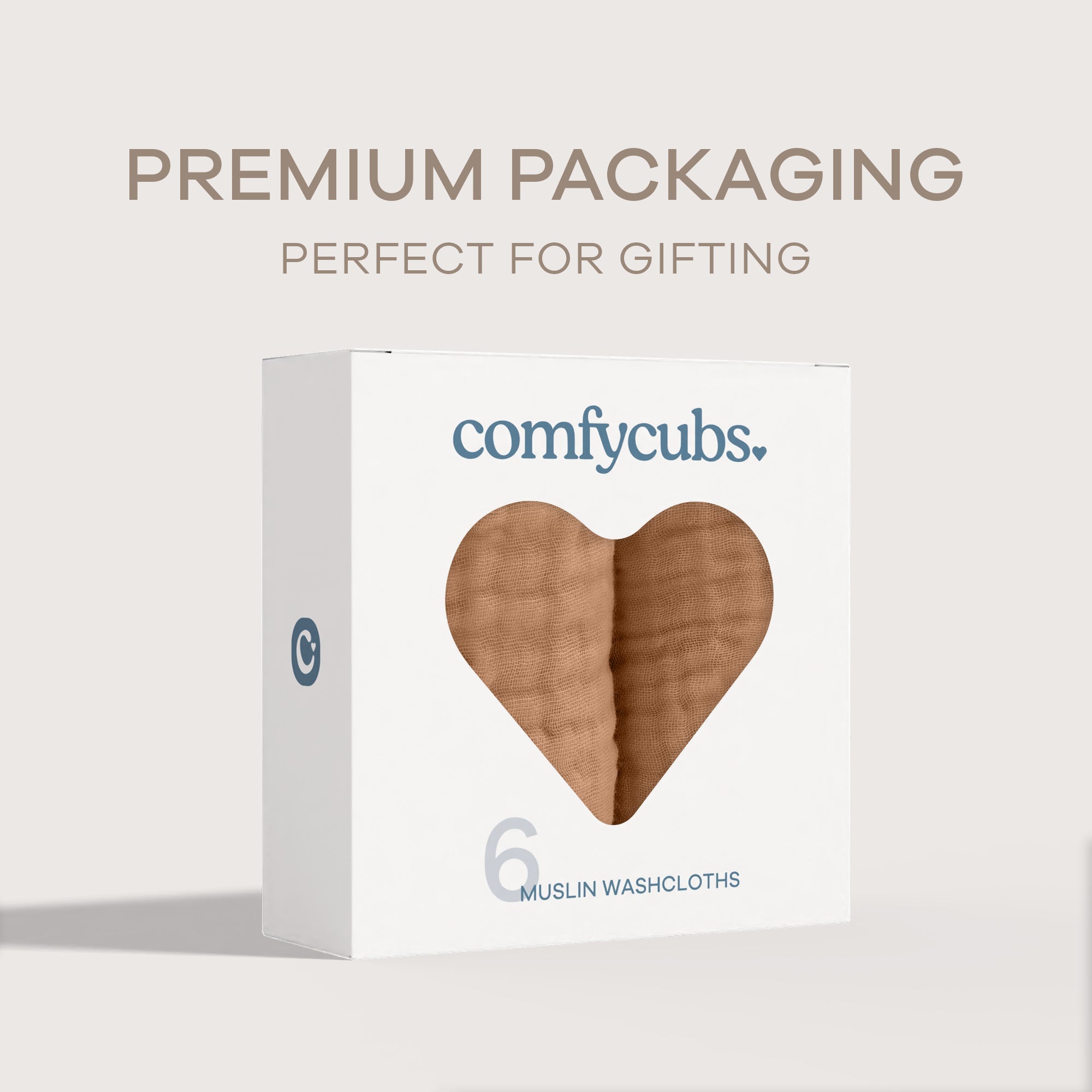 Muslin Washcloths in Caramel