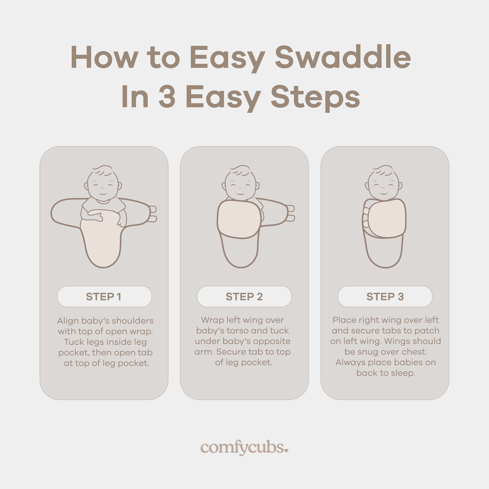 Easy Swaddle Blankets in Stone, Sage, Azul, Pack of 3