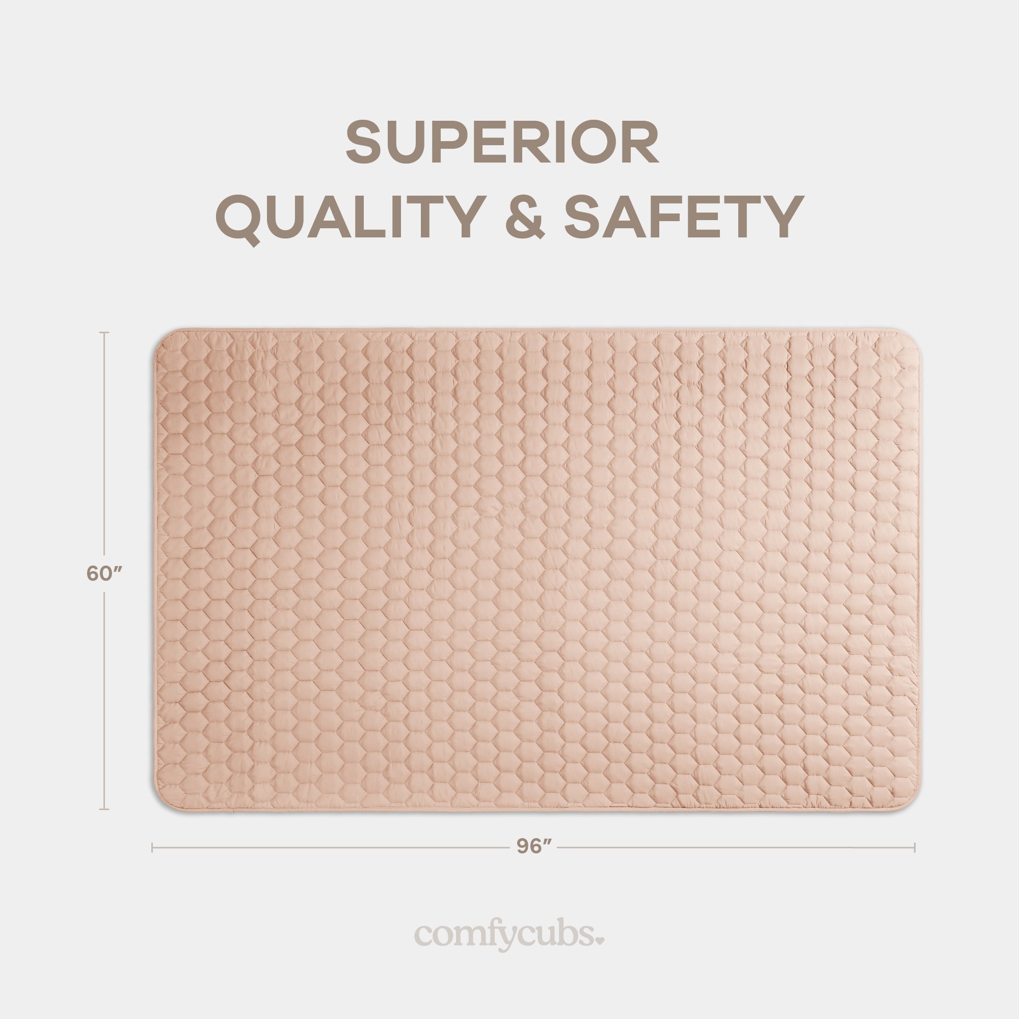 Play Mat with Non-Slip Bottom - Blush