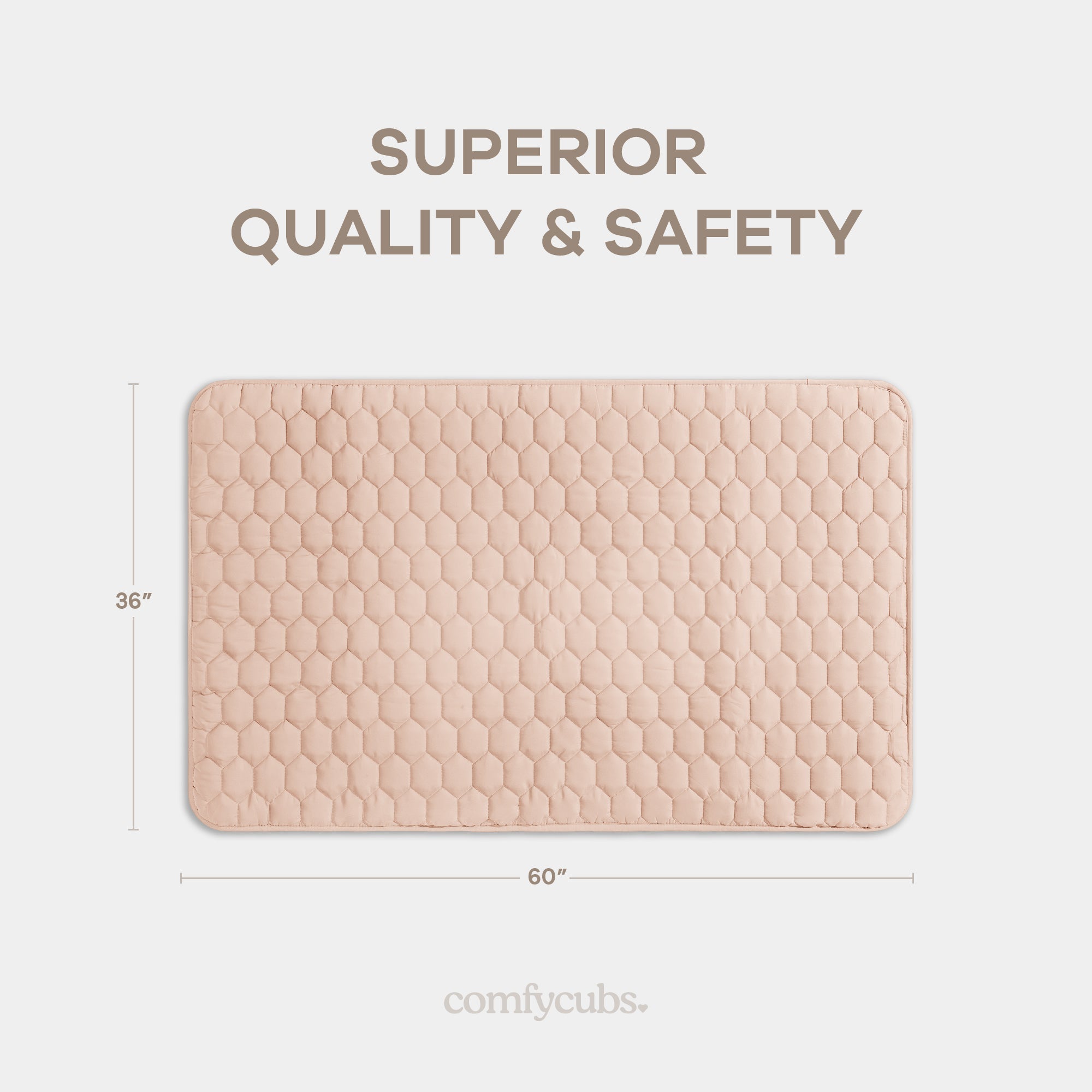 Play Mat with Non-Slip Bottom - Blush