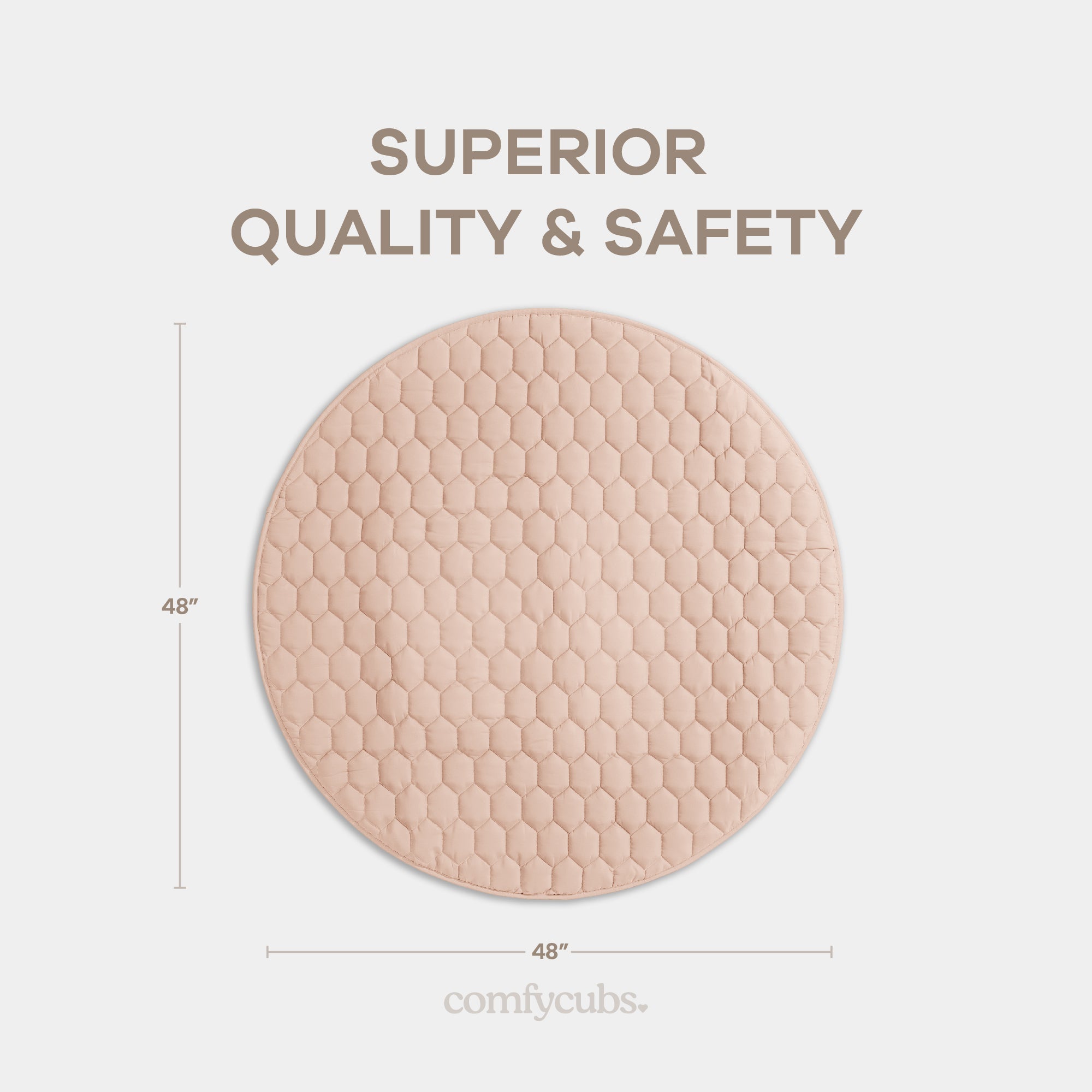 Play Mat with Non-Slip Bottom - Blush