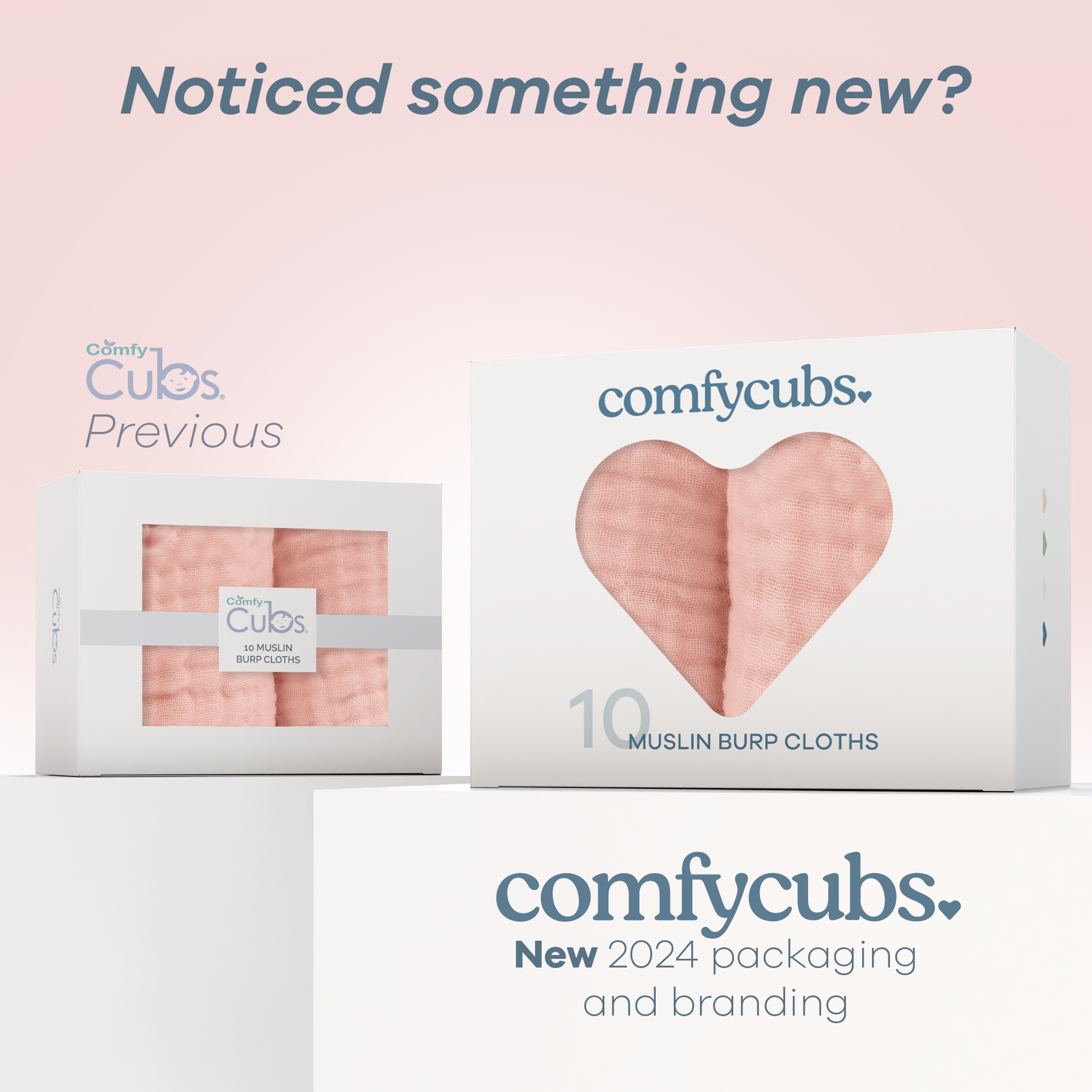Muslin Burp Cloths by Comfy Cubs - Lace Pink