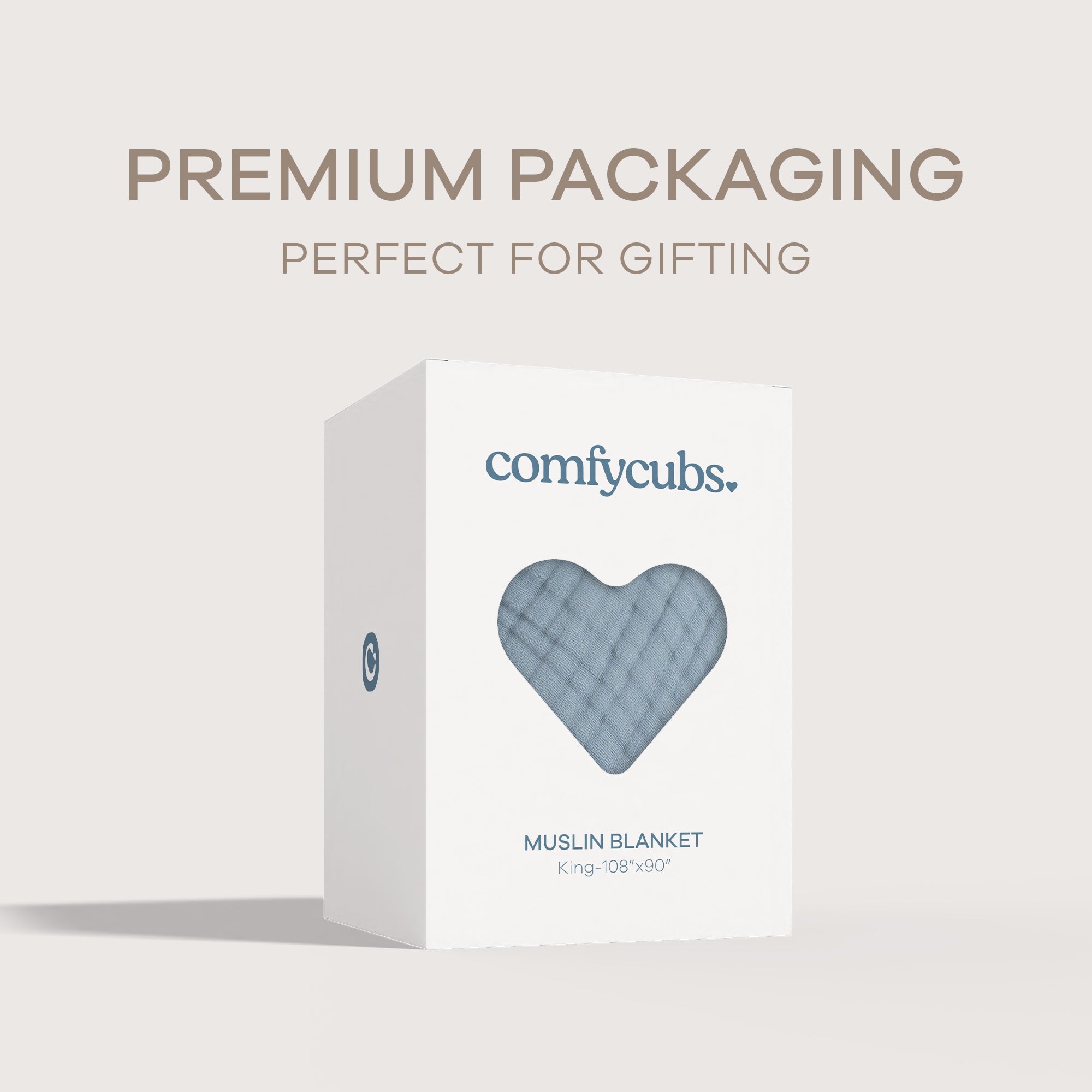 Adult Muslin Blanket in Pacific Blue