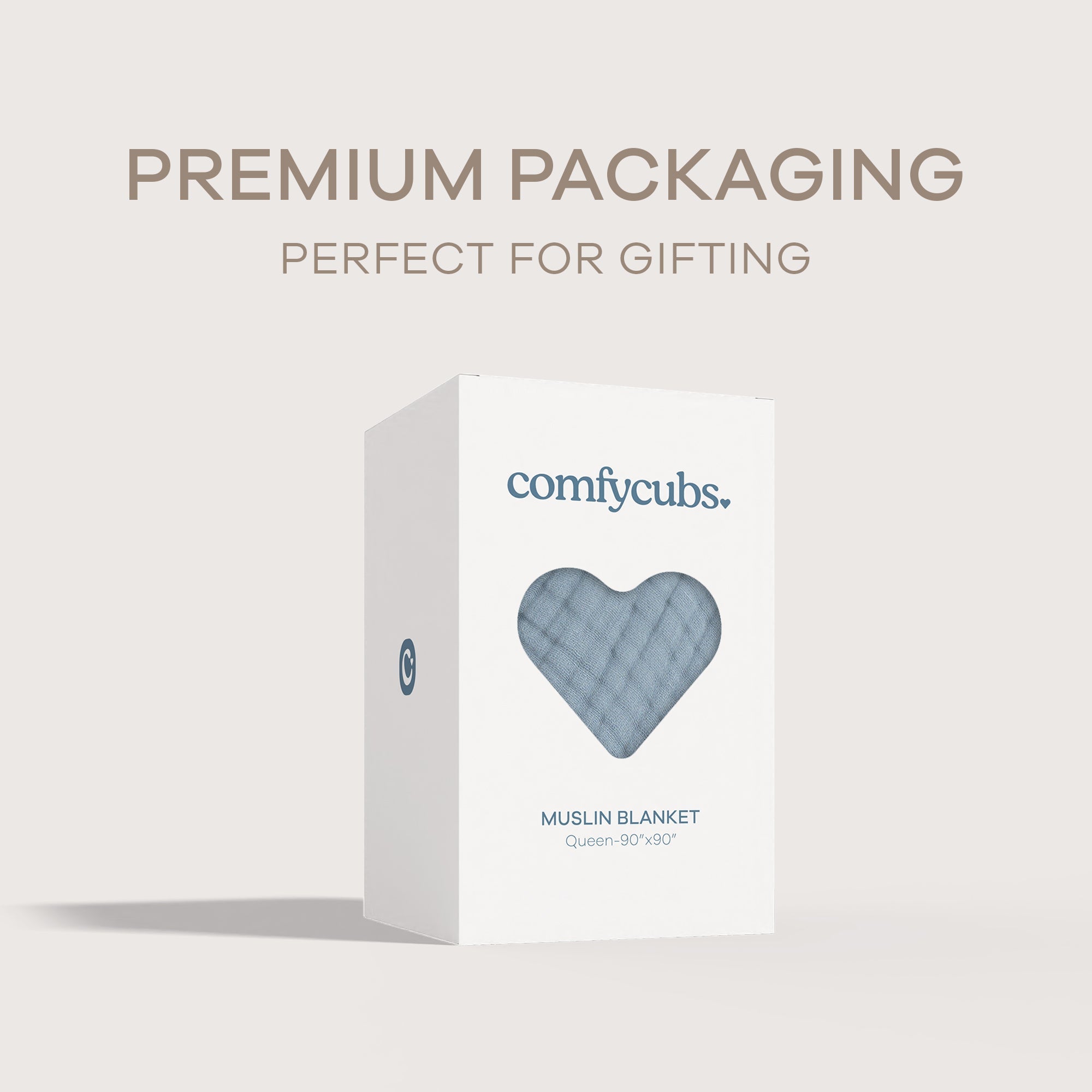 Adult Muslin Blanket in Pacific Blue